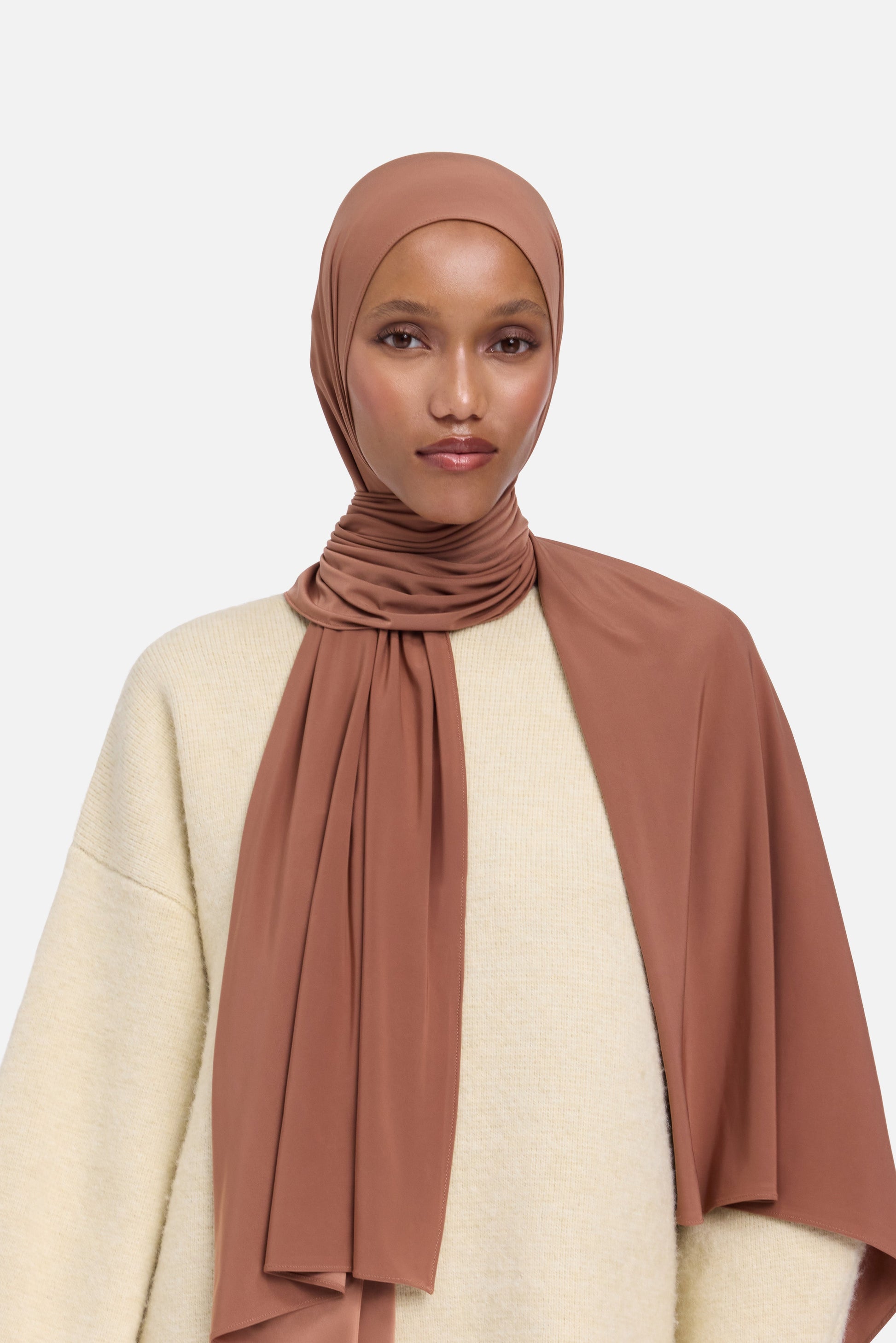 Écharpe en jersey liquide | figue