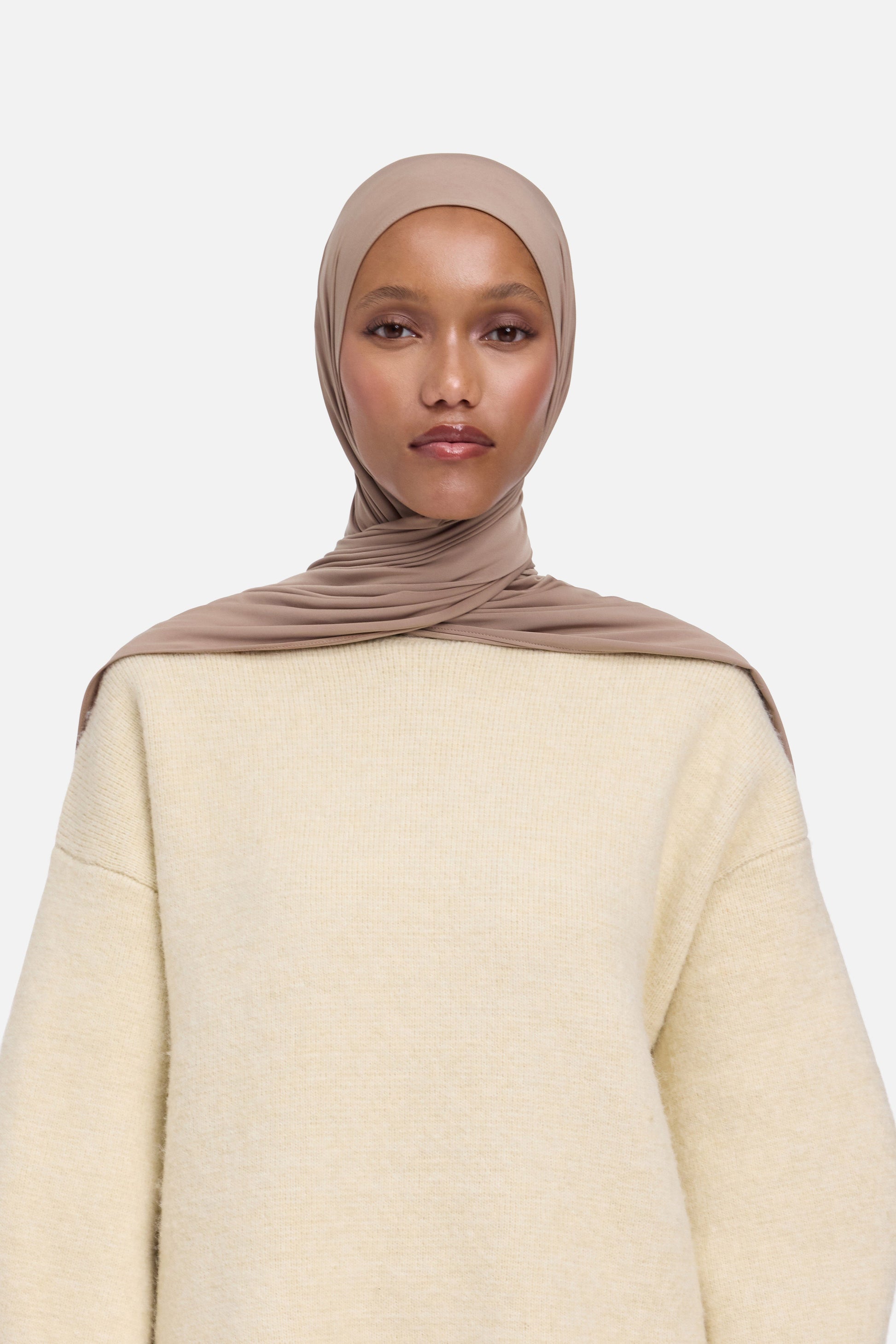 Écharpe en jersey liquide | Prune clair