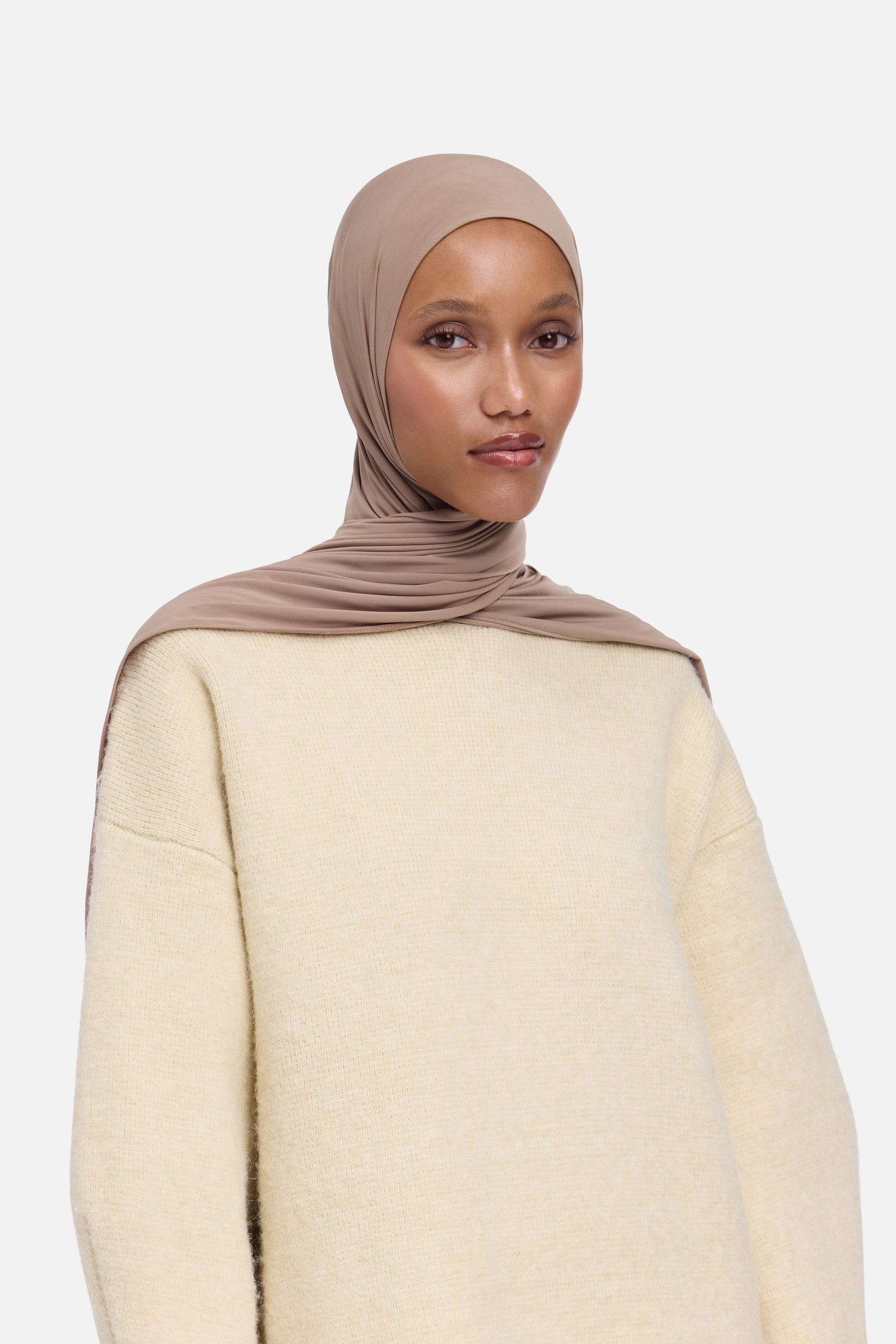 Écharpe en jersey liquide | Prune clair