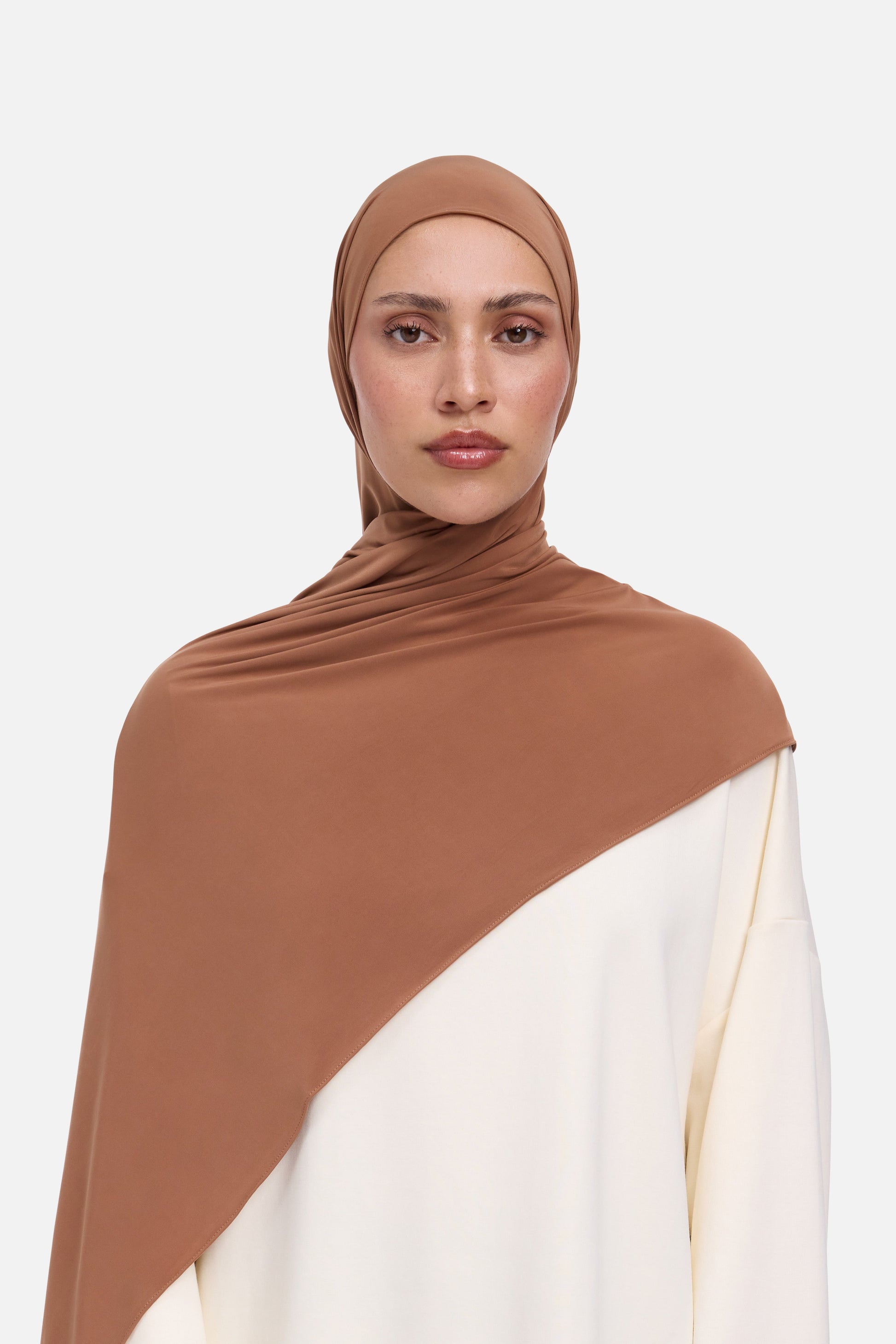 Écharpe en jersey liquide | Cuivre rouge