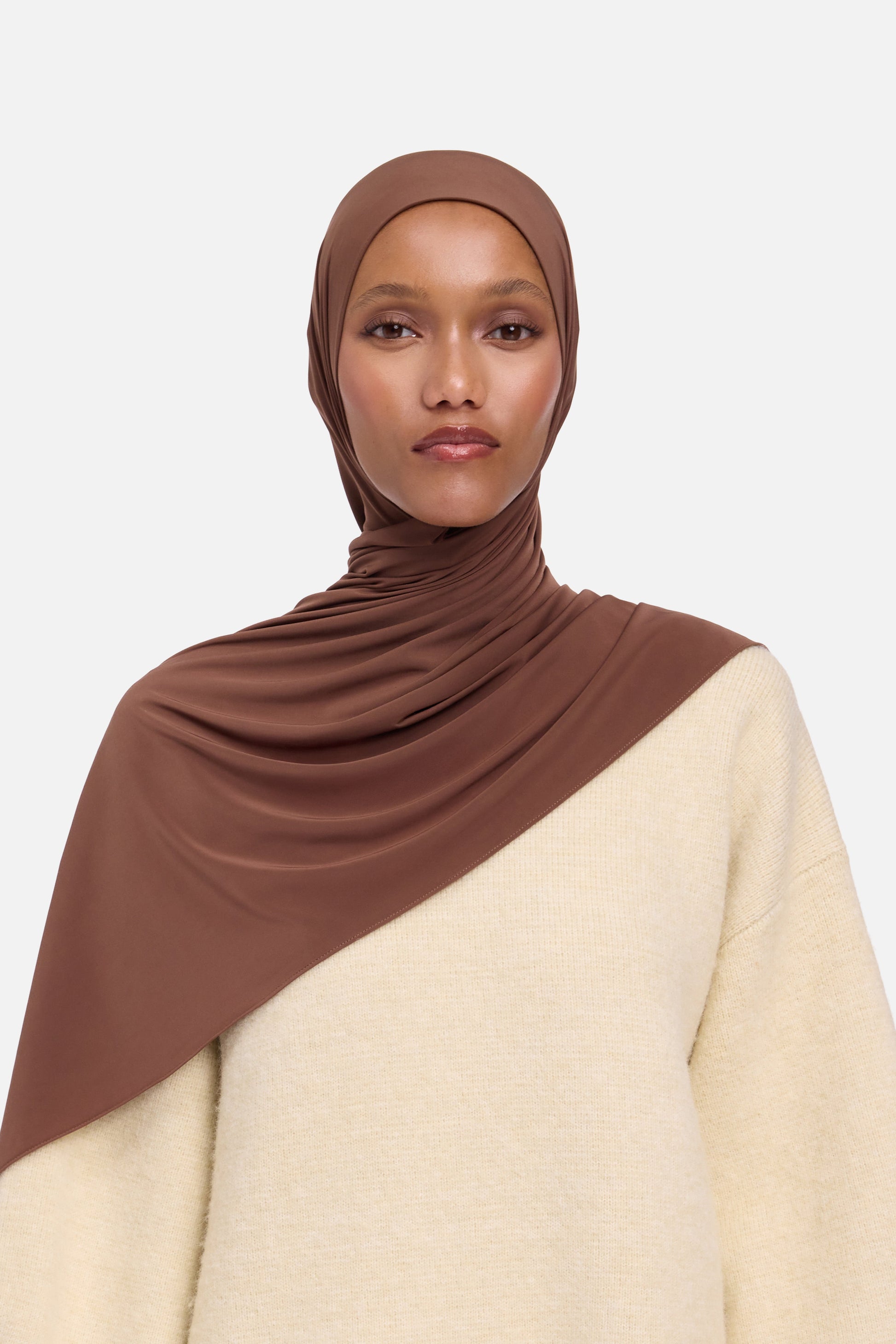 Écharpe en jersey liquide | Bois rouge