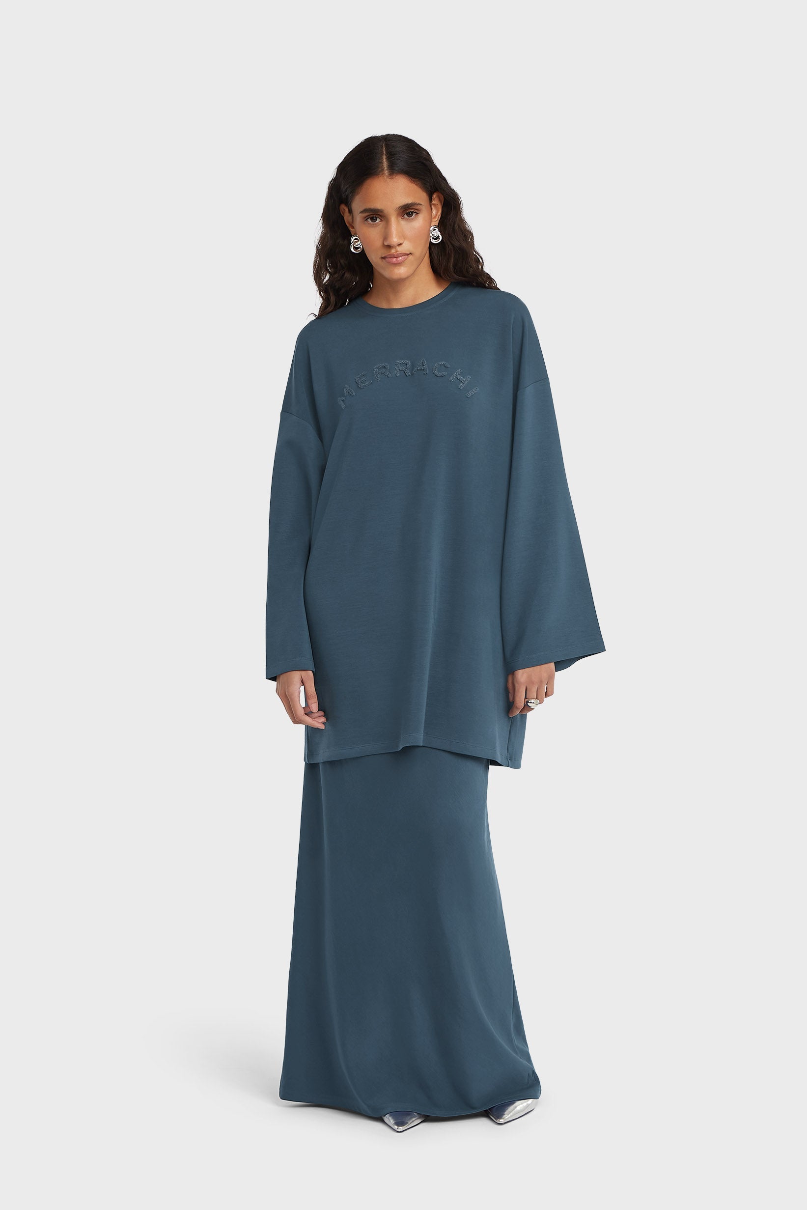 Haut à manches longues | Saphir bleu