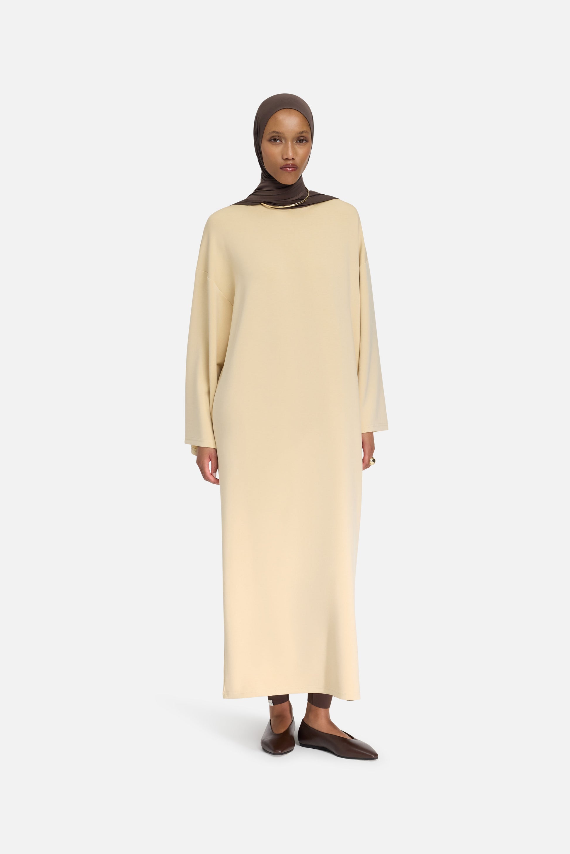 Robe en jersey modal | Argile du désert