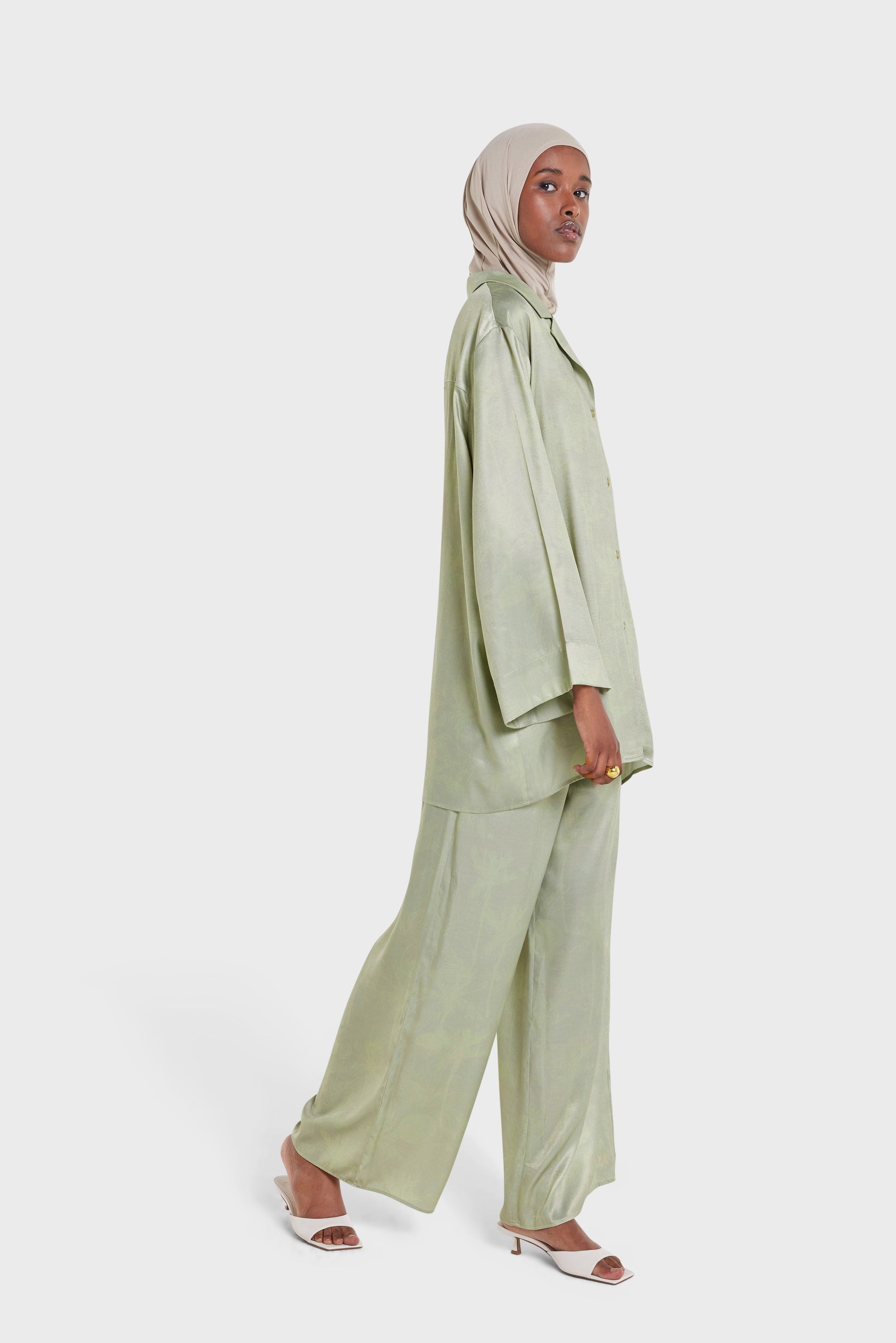 Chemise imprimée | Luzerne à imprimé palmier