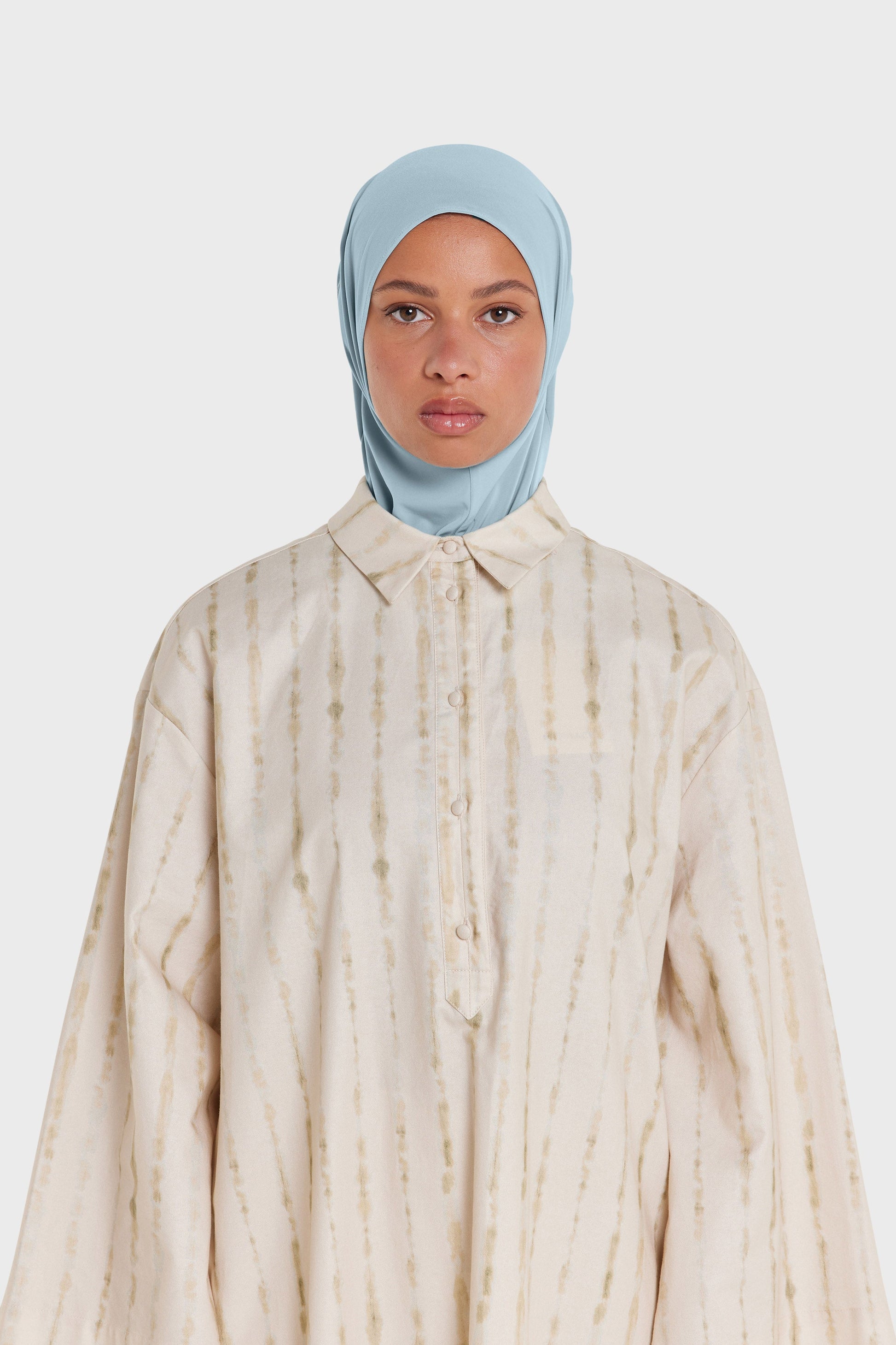 Hijab en jersey haut de gamme | Bleu brumeux