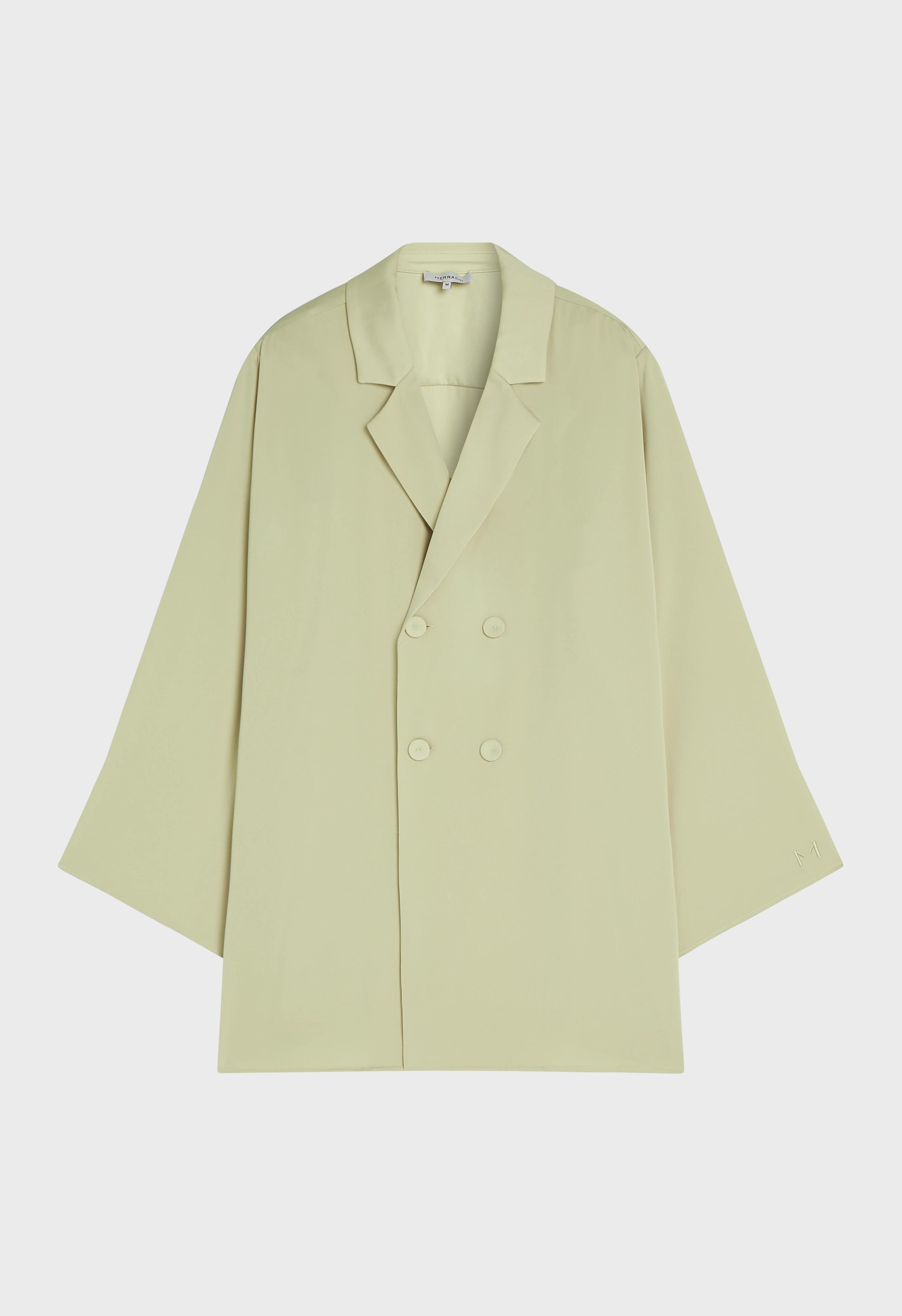 Blazer d’été en satin | Kaki doux