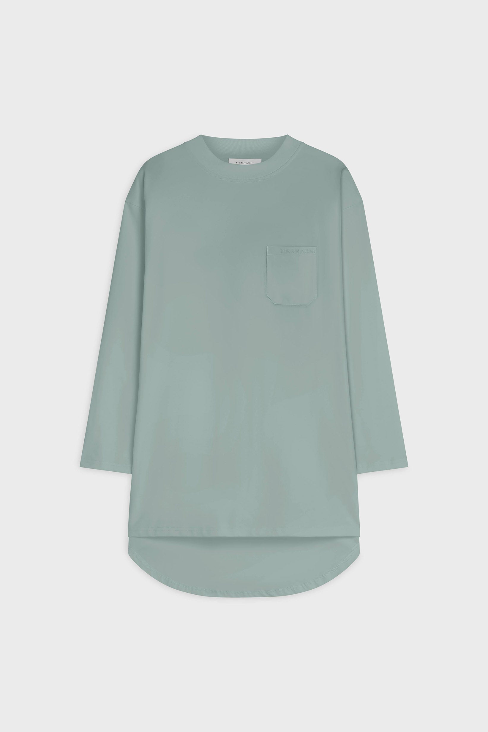 Tee-shirt en coton surdimensionné | Argent Bleu