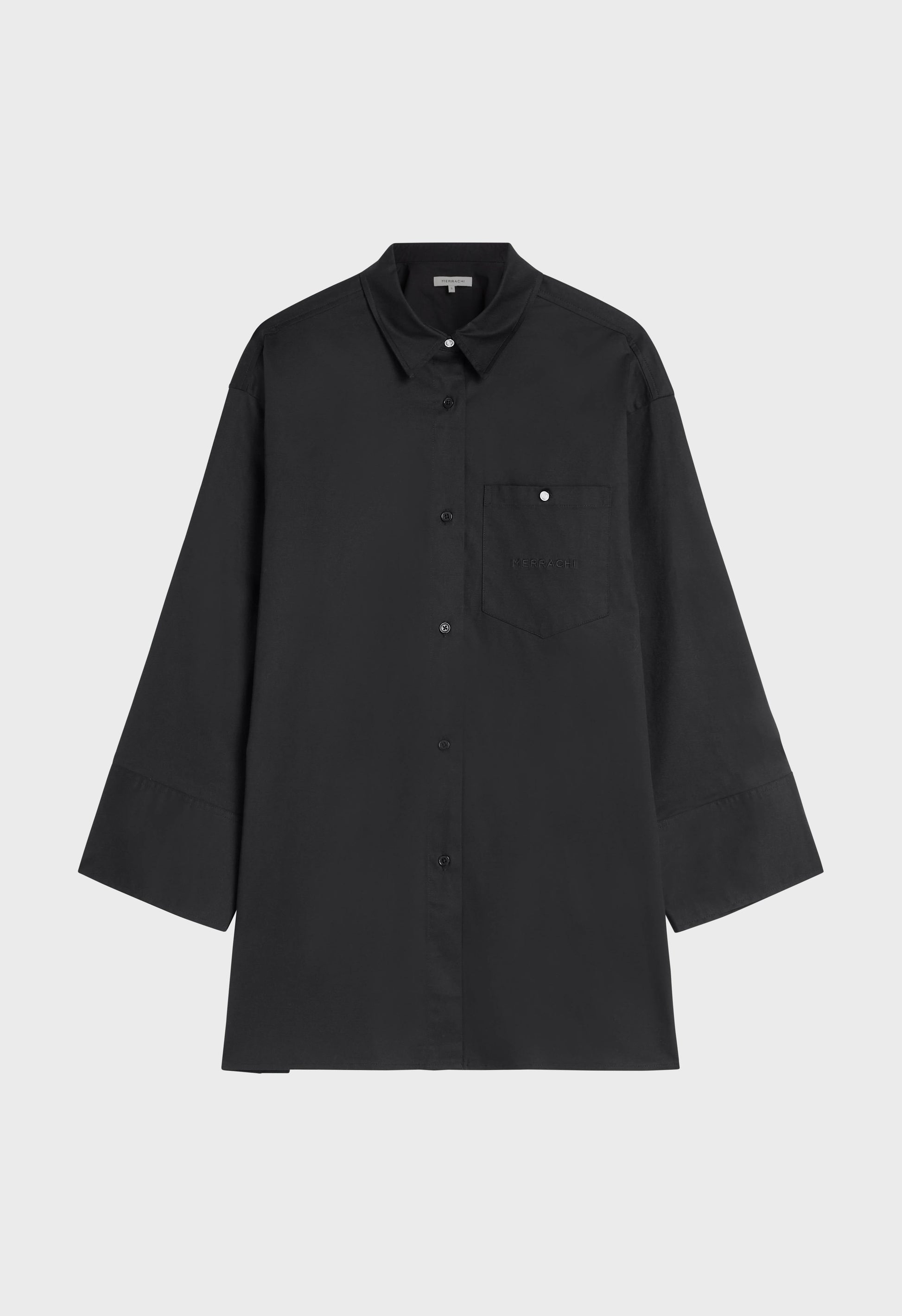Chemise en popeline | Noir