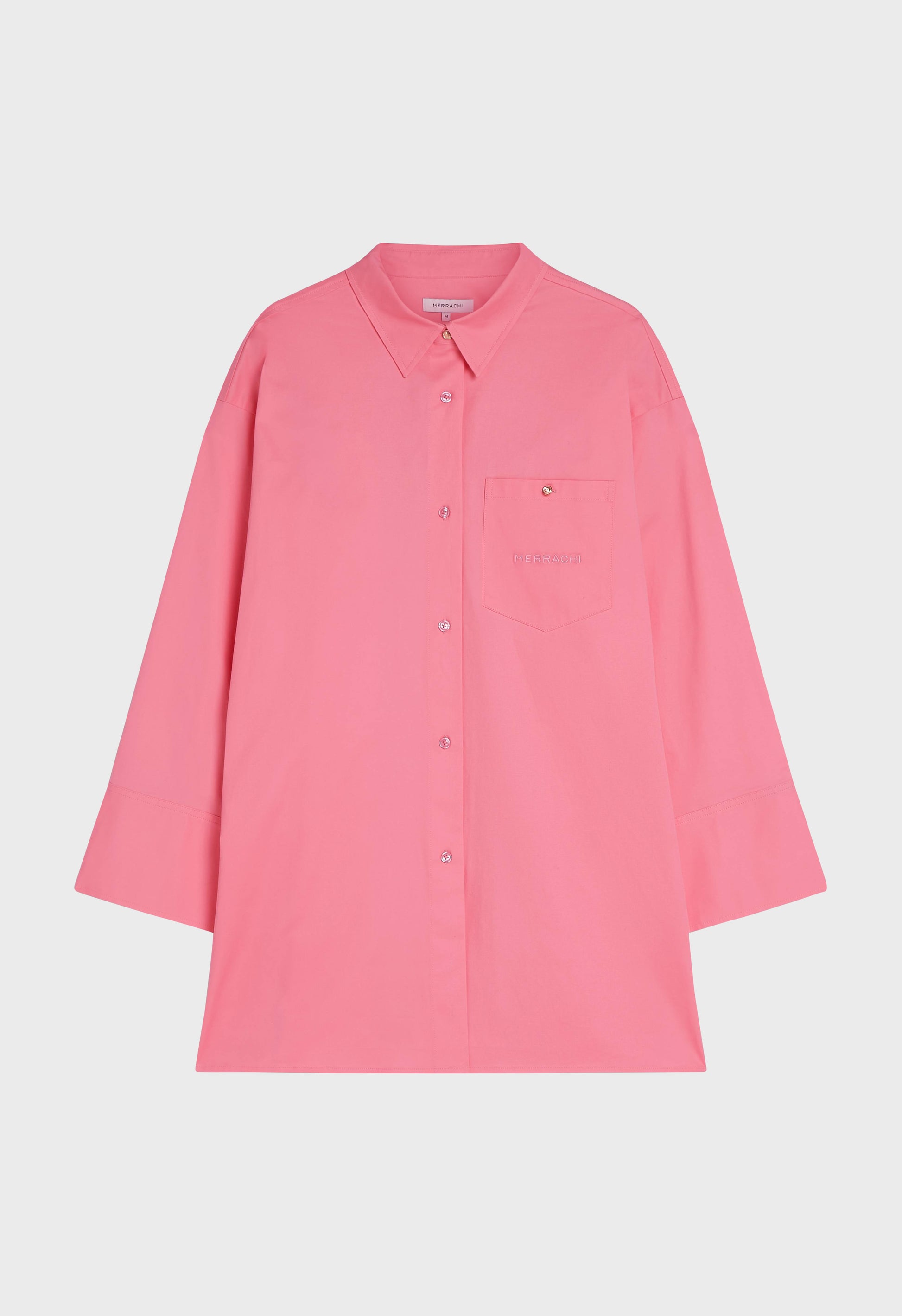 Chemise en popeline | Rose