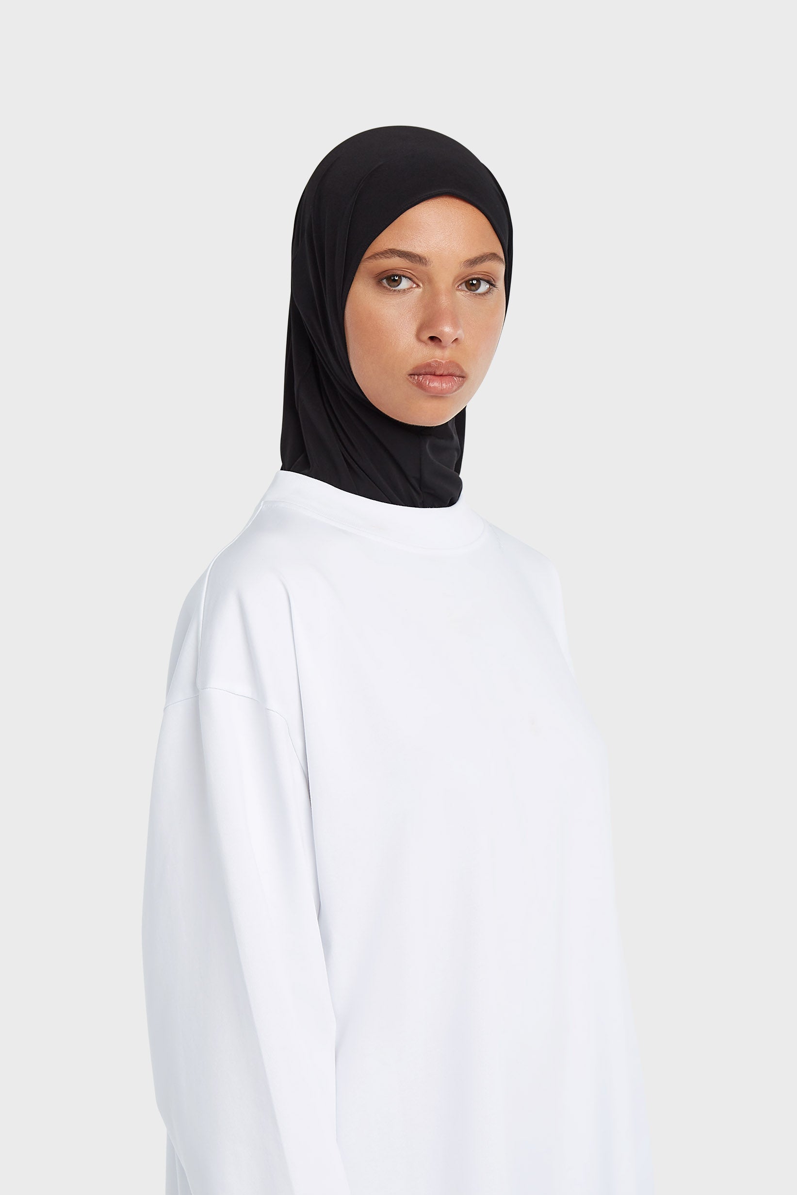 Hijab en jersey haut de gamme | Noir
