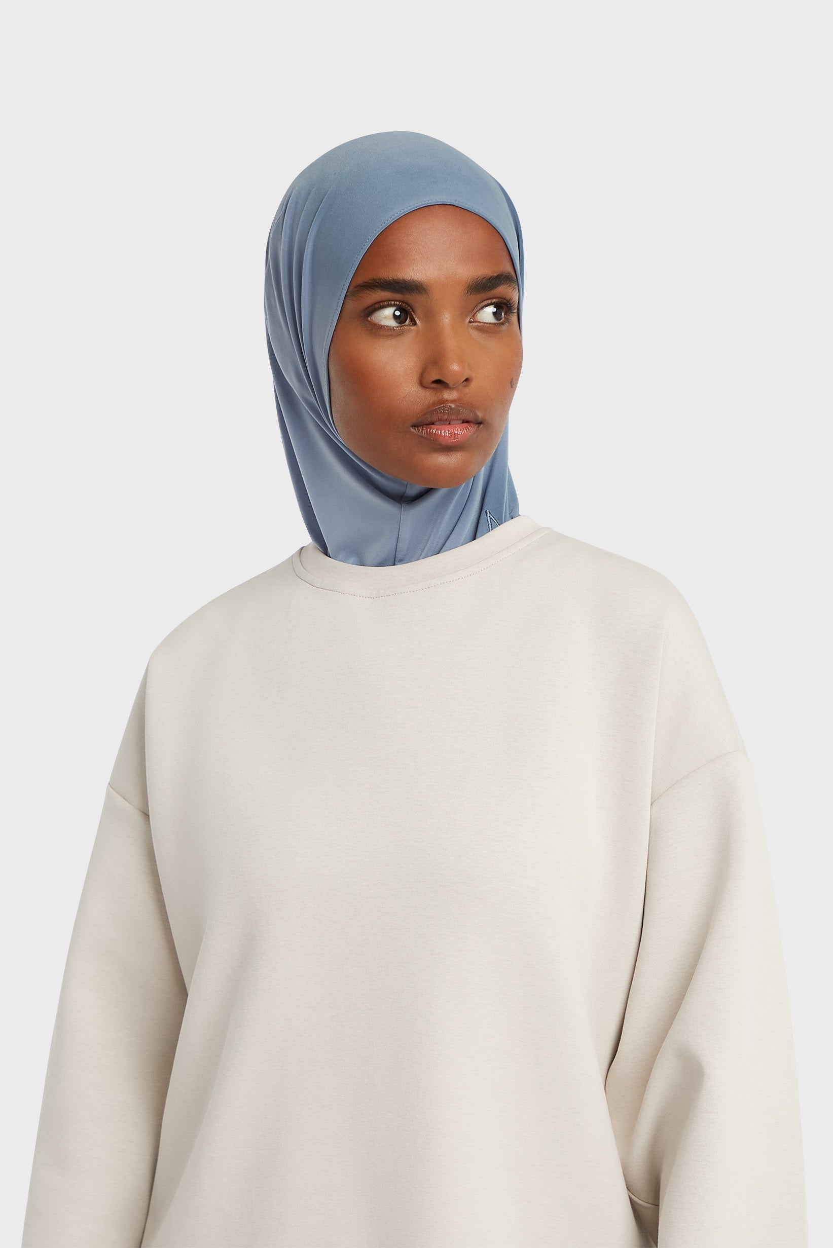 Hijab en jersey haut de gamme | Indigo poussiéreux