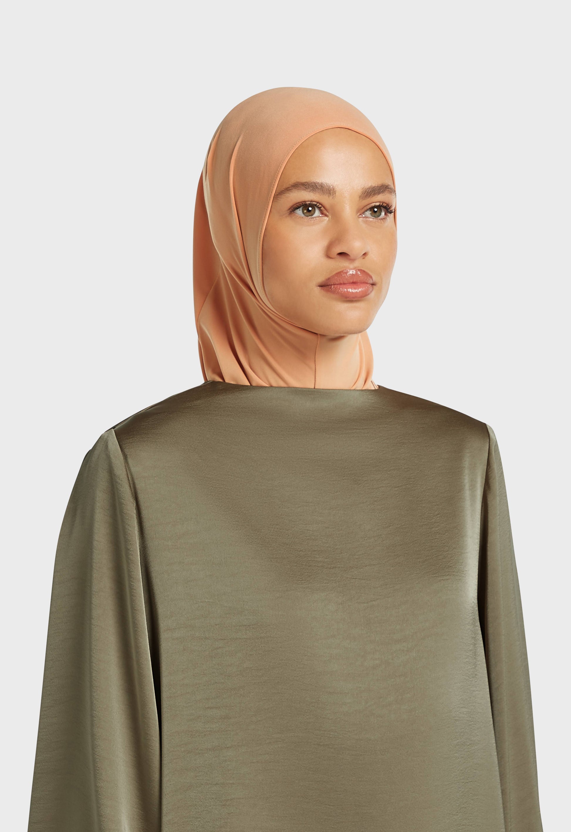Hijab en jersey haut de gamme | Orange pastel