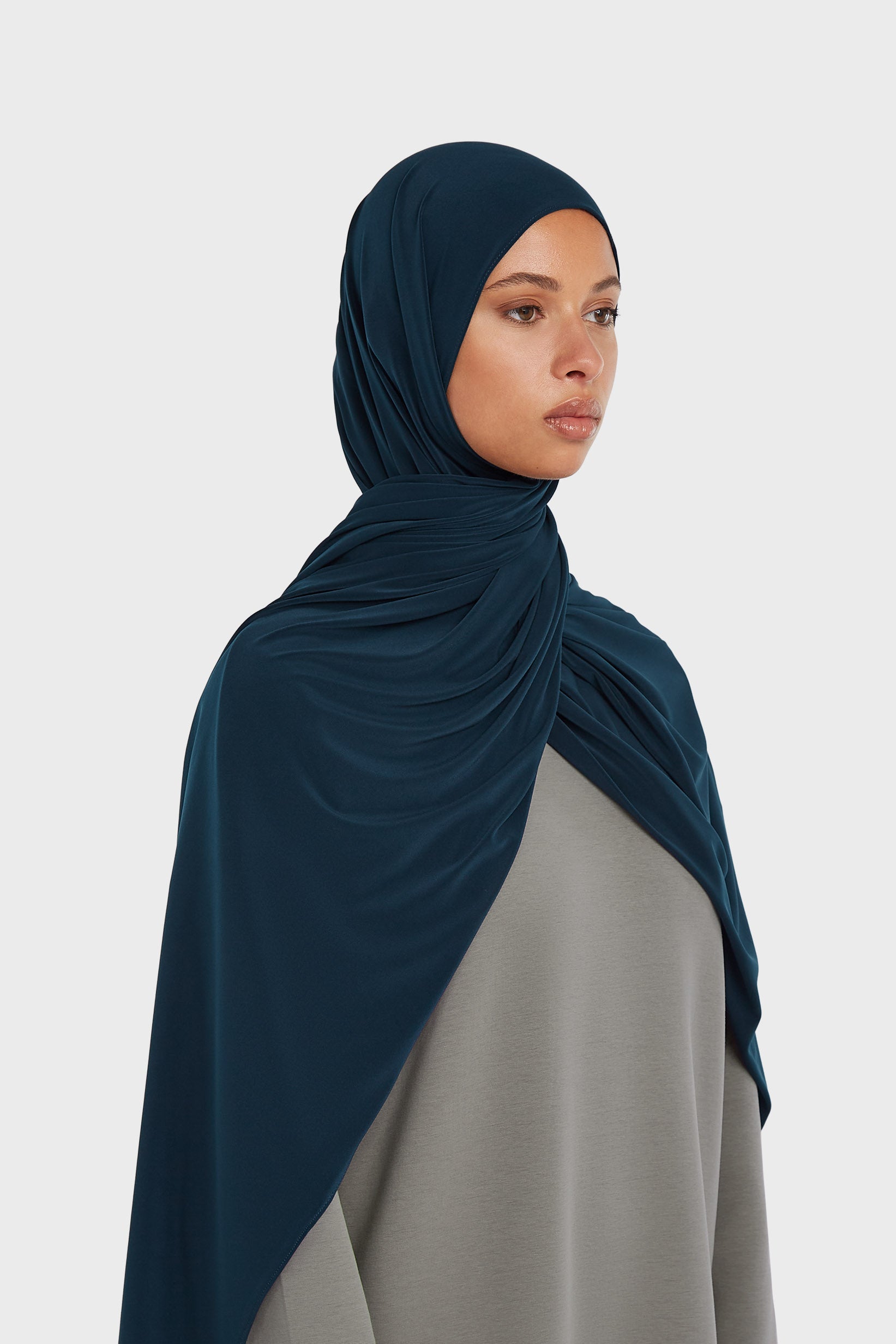 Écharpe en jersey haut de gamme | Bleu foncé