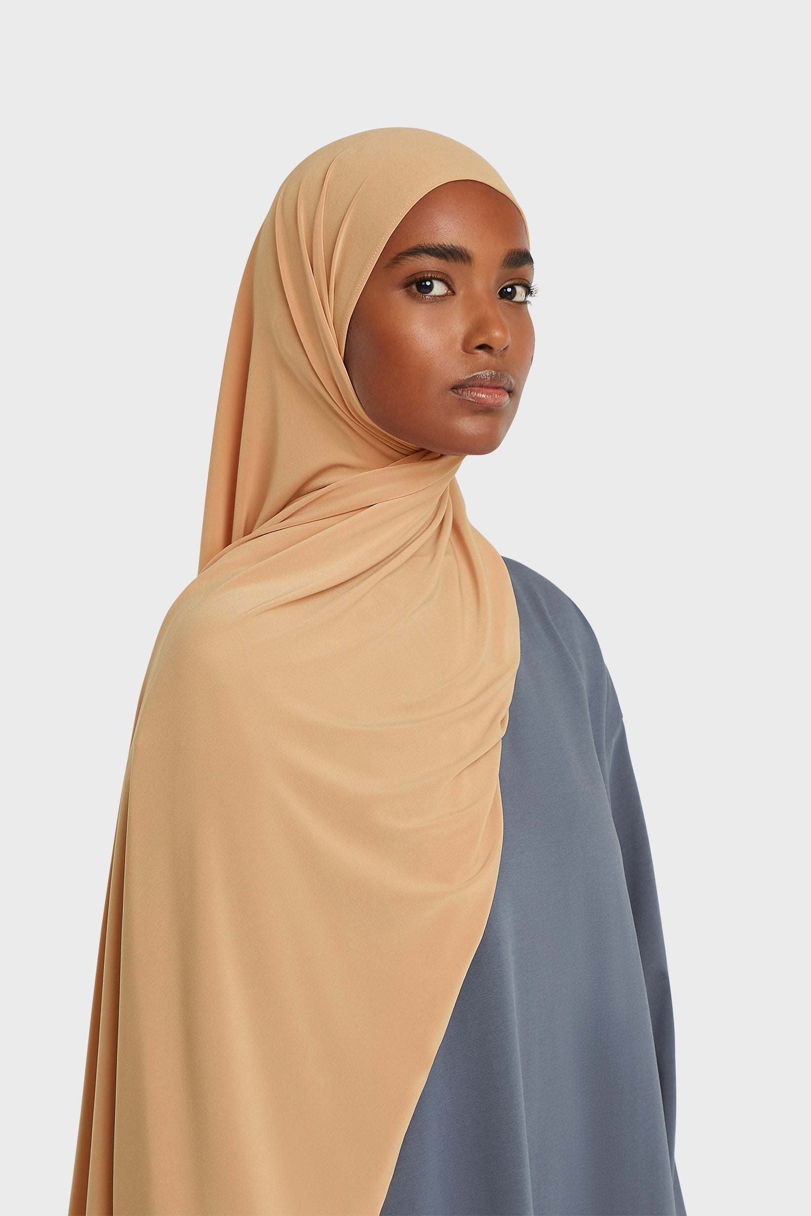 Écharpe en jersey haut de gamme | Orange poussiéreux