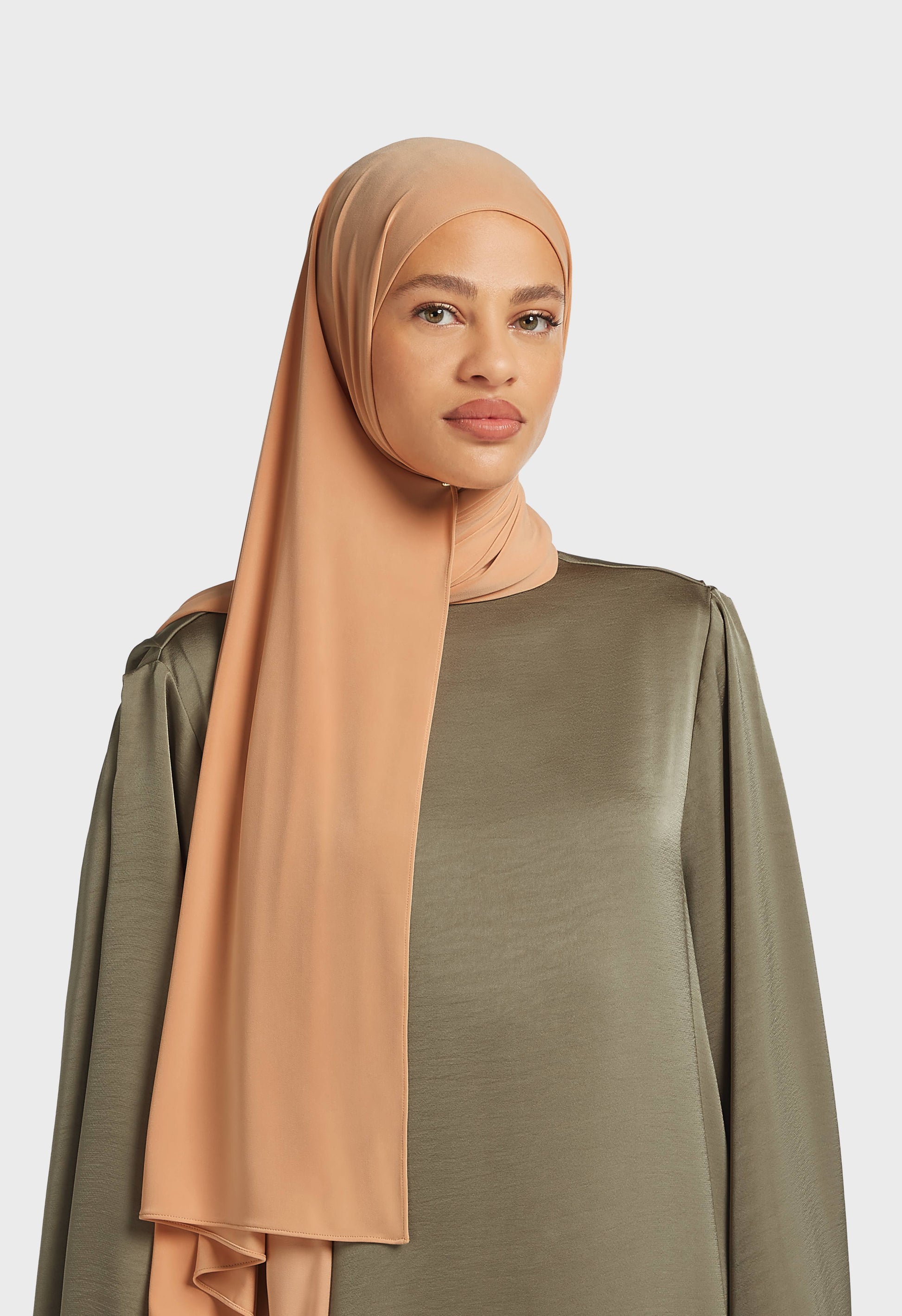 Écharpe en jersey haut de gamme | Orange pastel