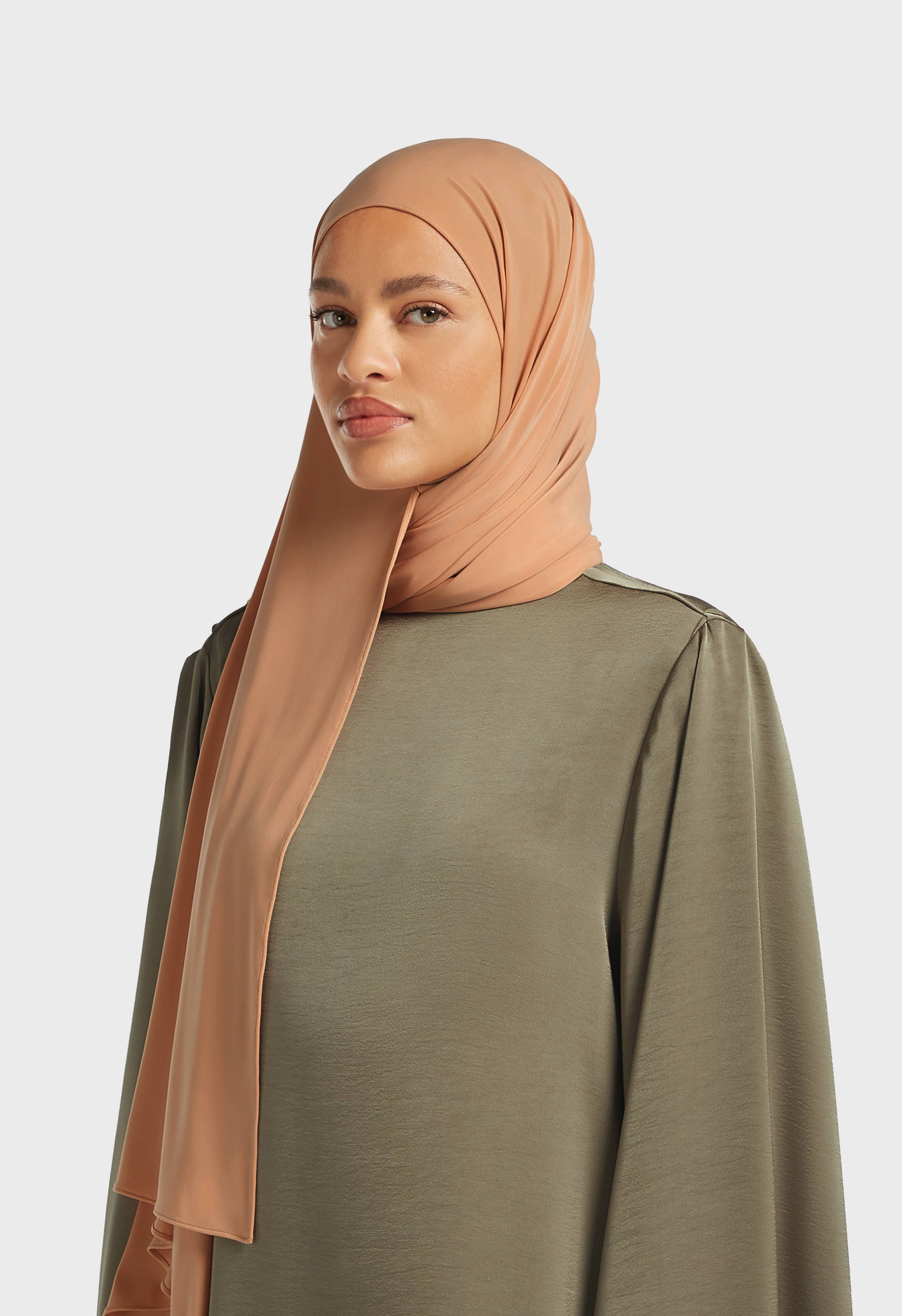 Écharpe en jersey haut de gamme | Orange pastel