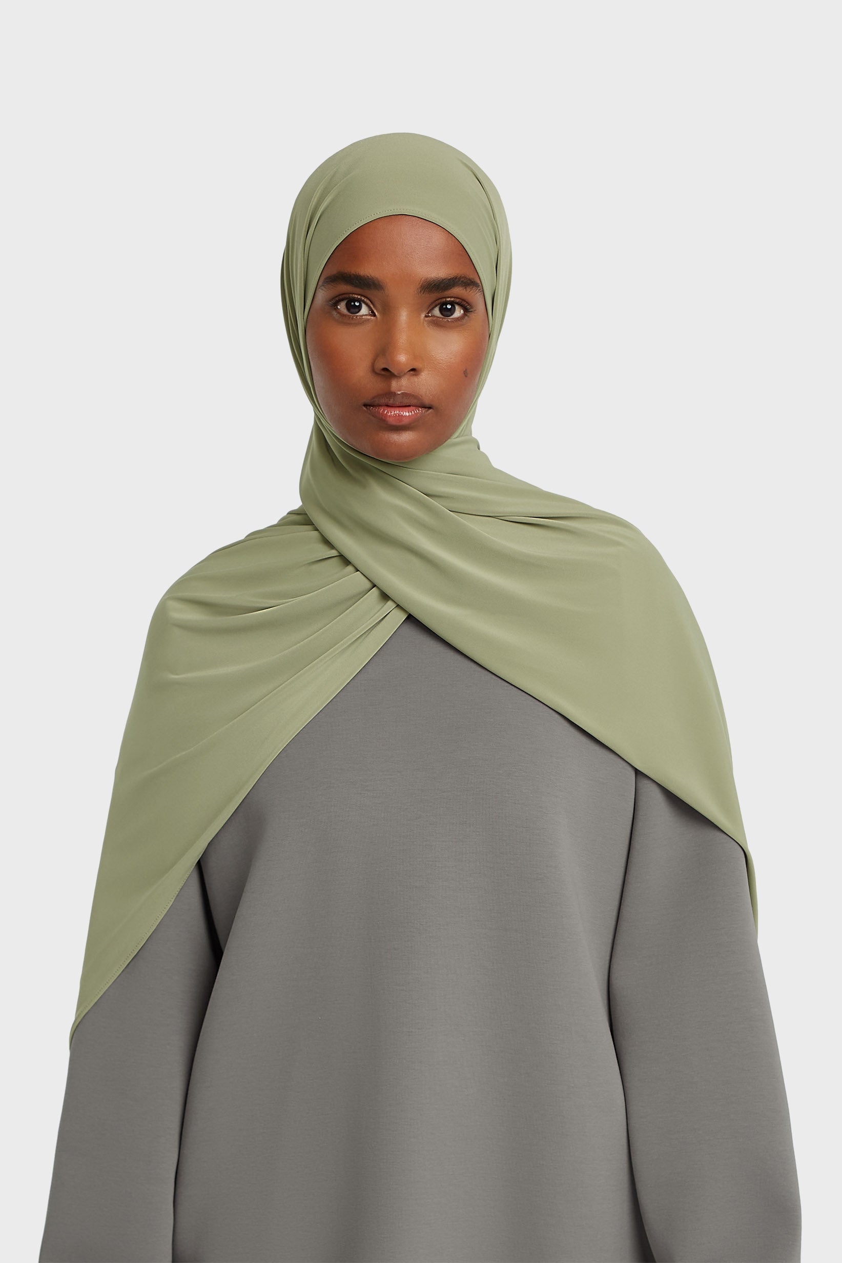 Écharpe en jersey haut de gamme | Sage