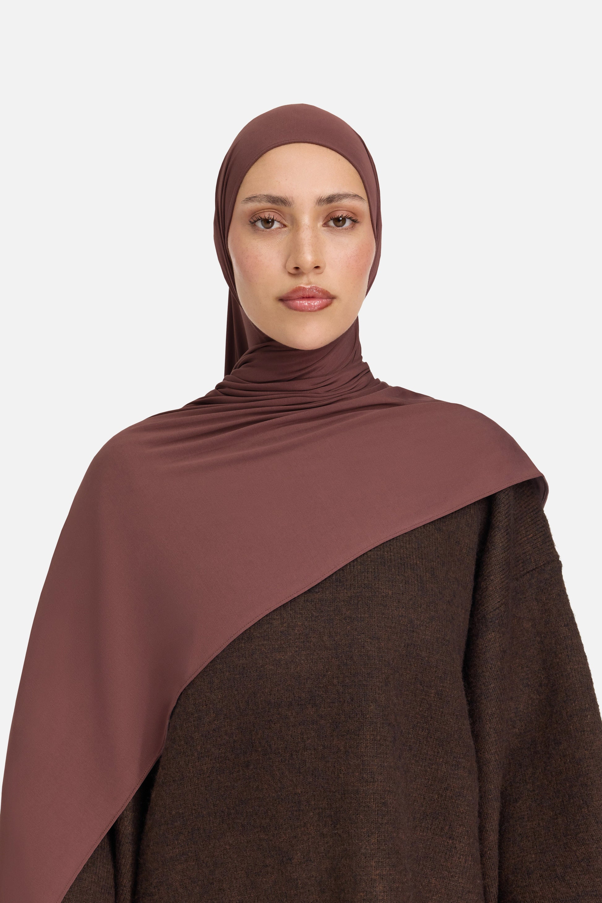 Écharpe en jersey haut de gamme | Rouge brûlé