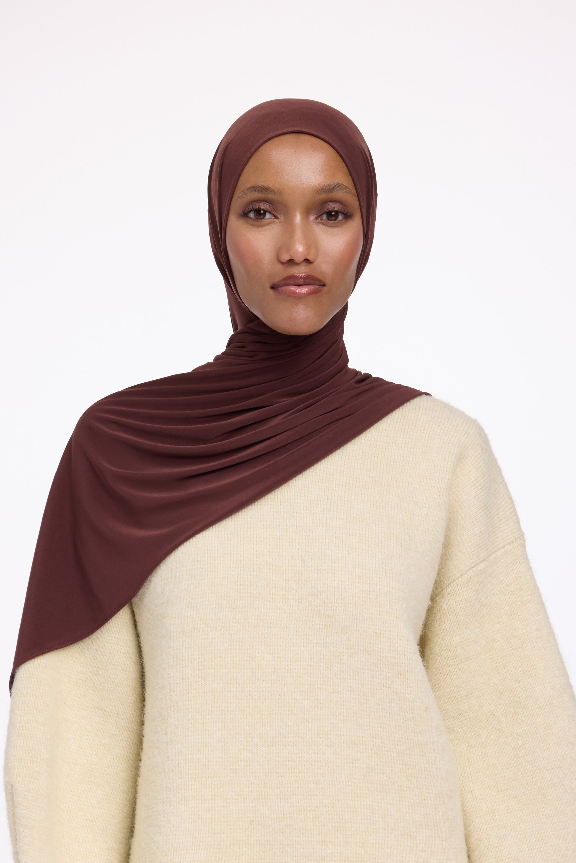 Écharpe en jersey haut de gamme | Cerise noire