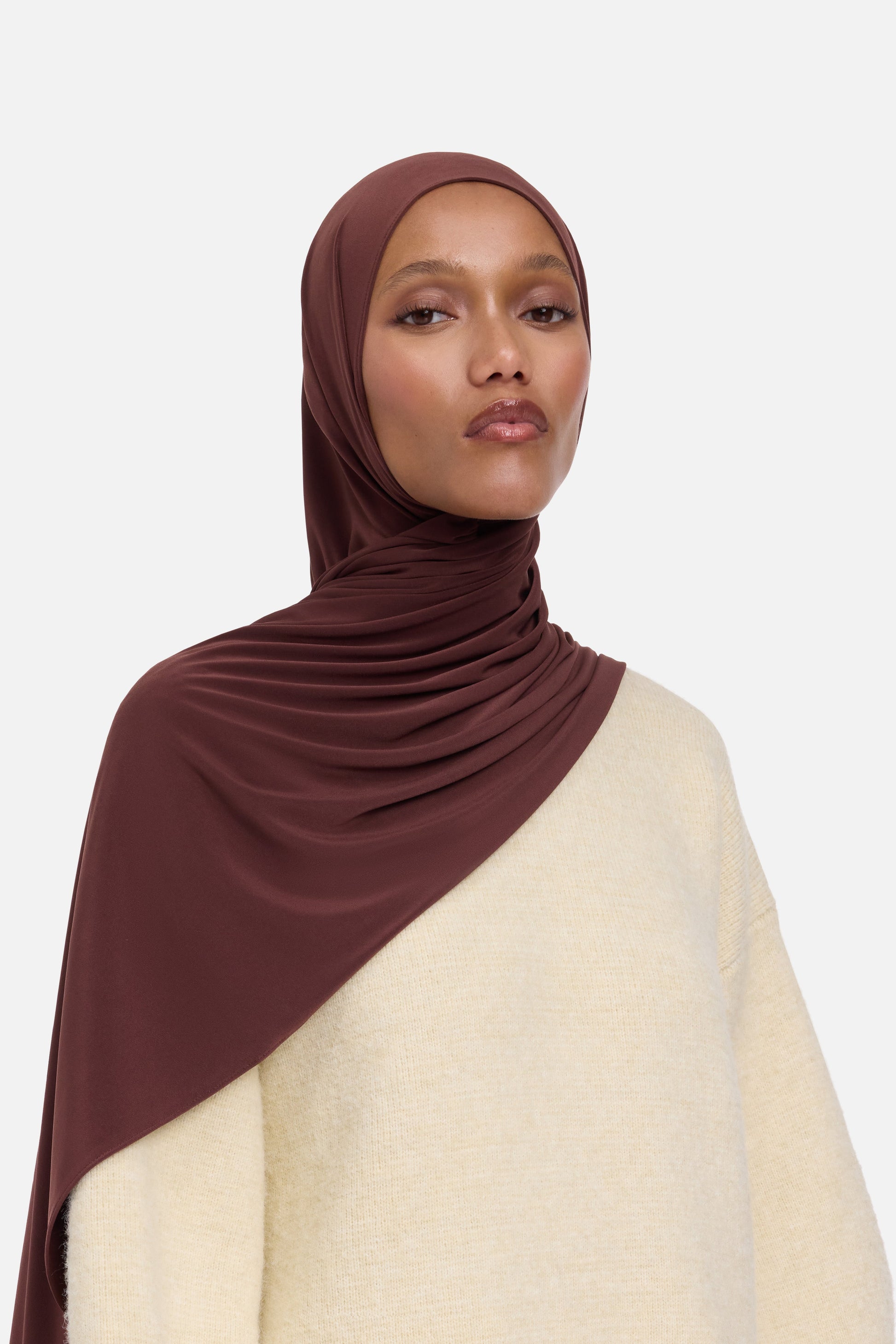 Écharpe en jersey haut de gamme | Cerise noire