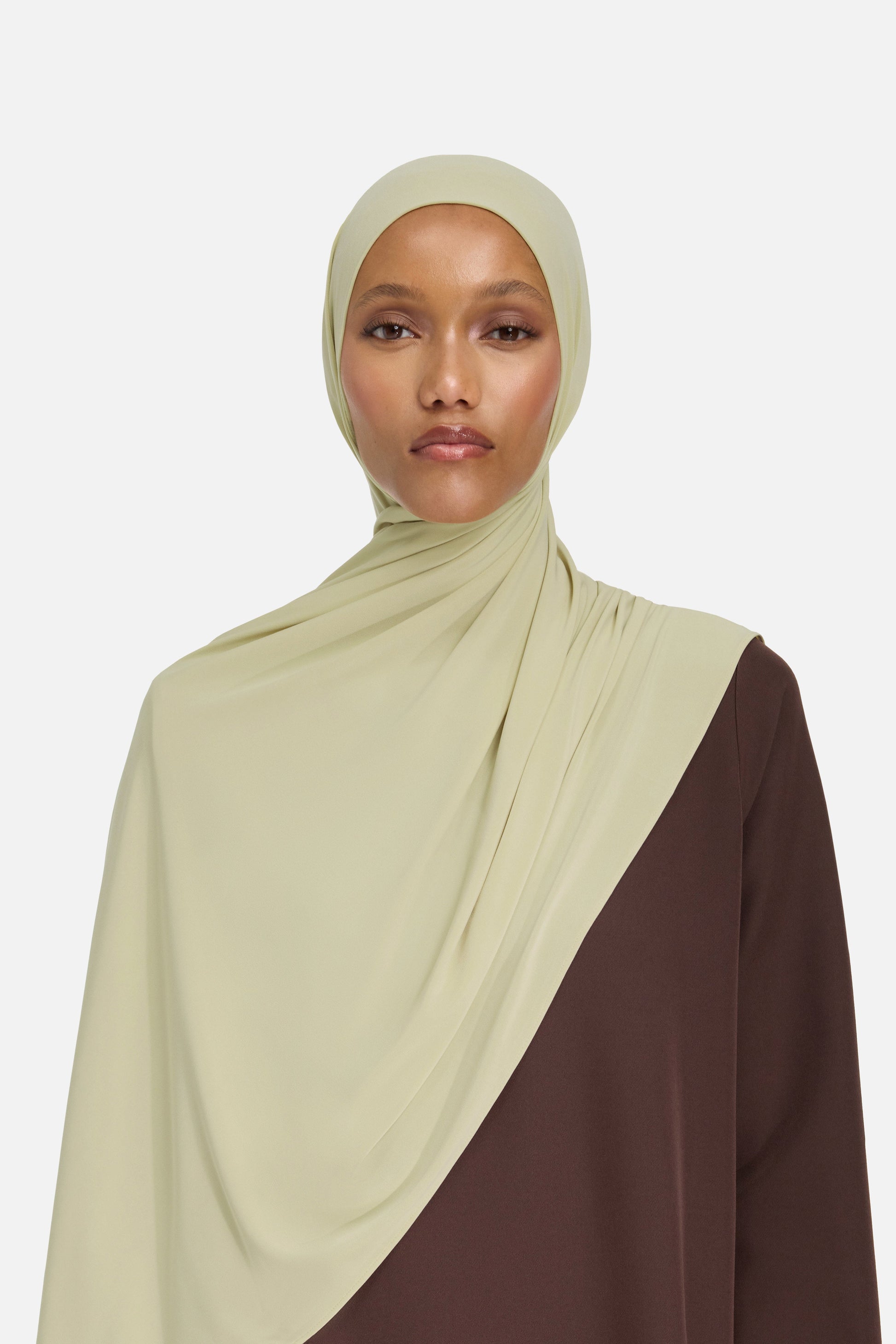 Écharpe en jersey haut de gamme | Feuille séchée