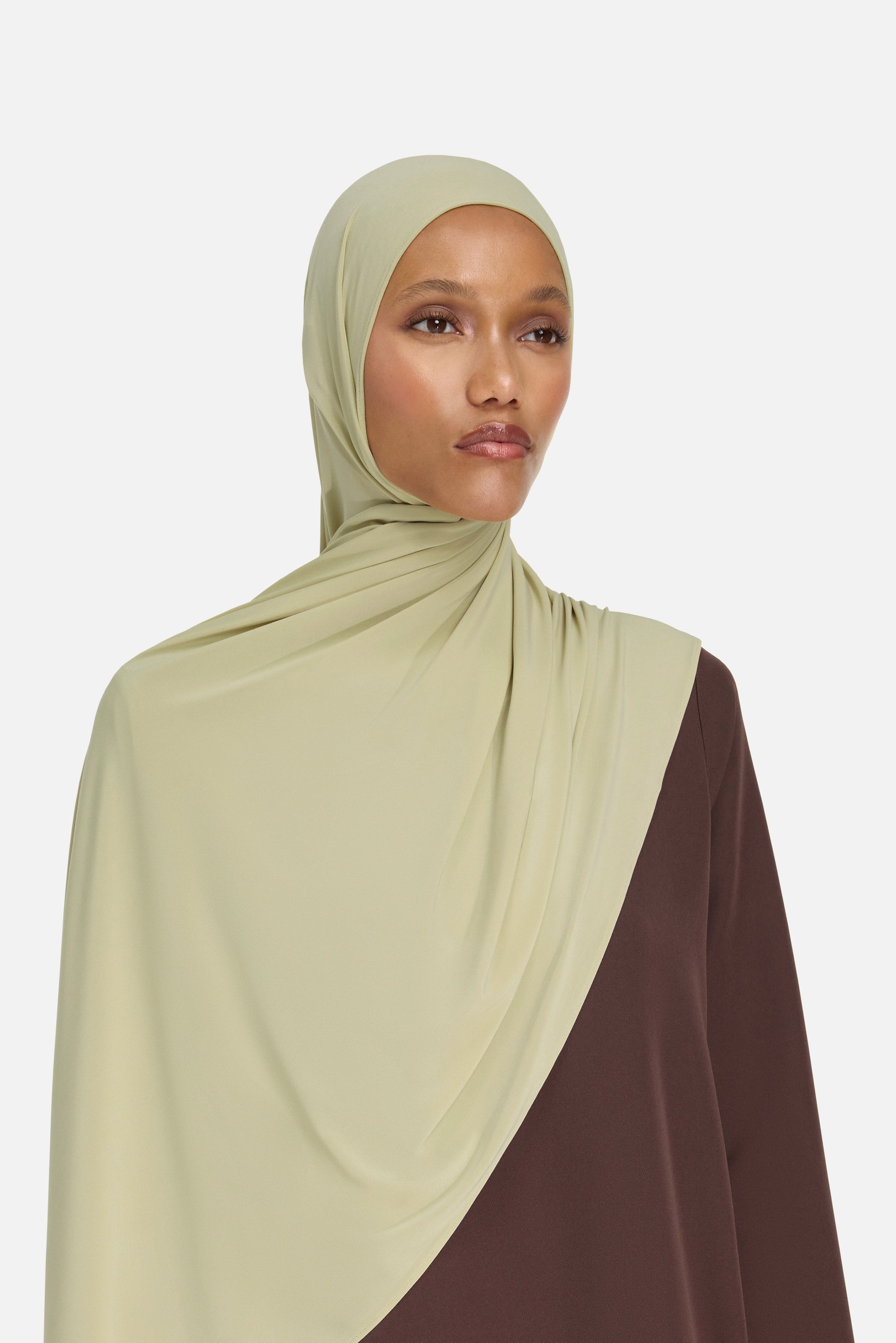 Écharpe en jersey haut de gamme | Feuille séchée