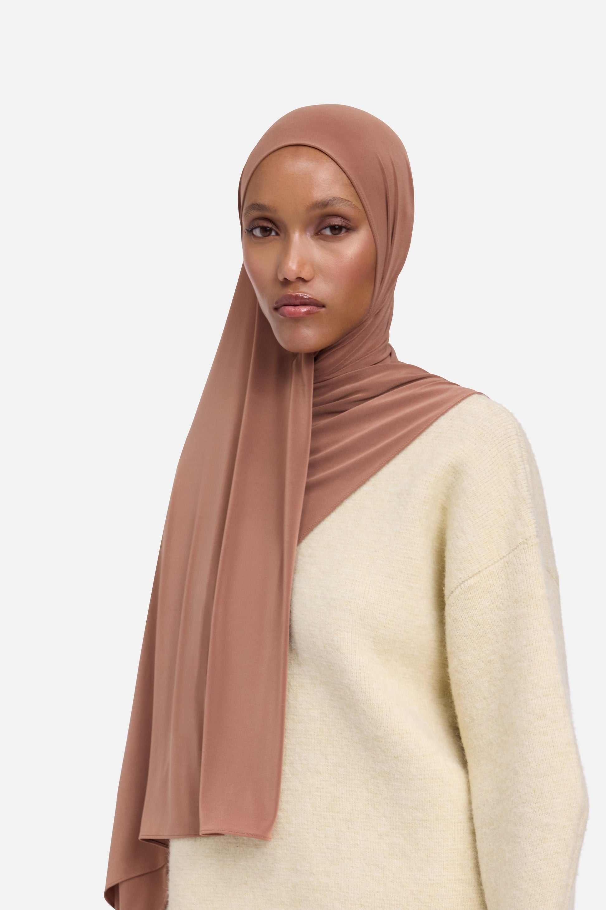 Écharpe en jersey haut de gamme | figue