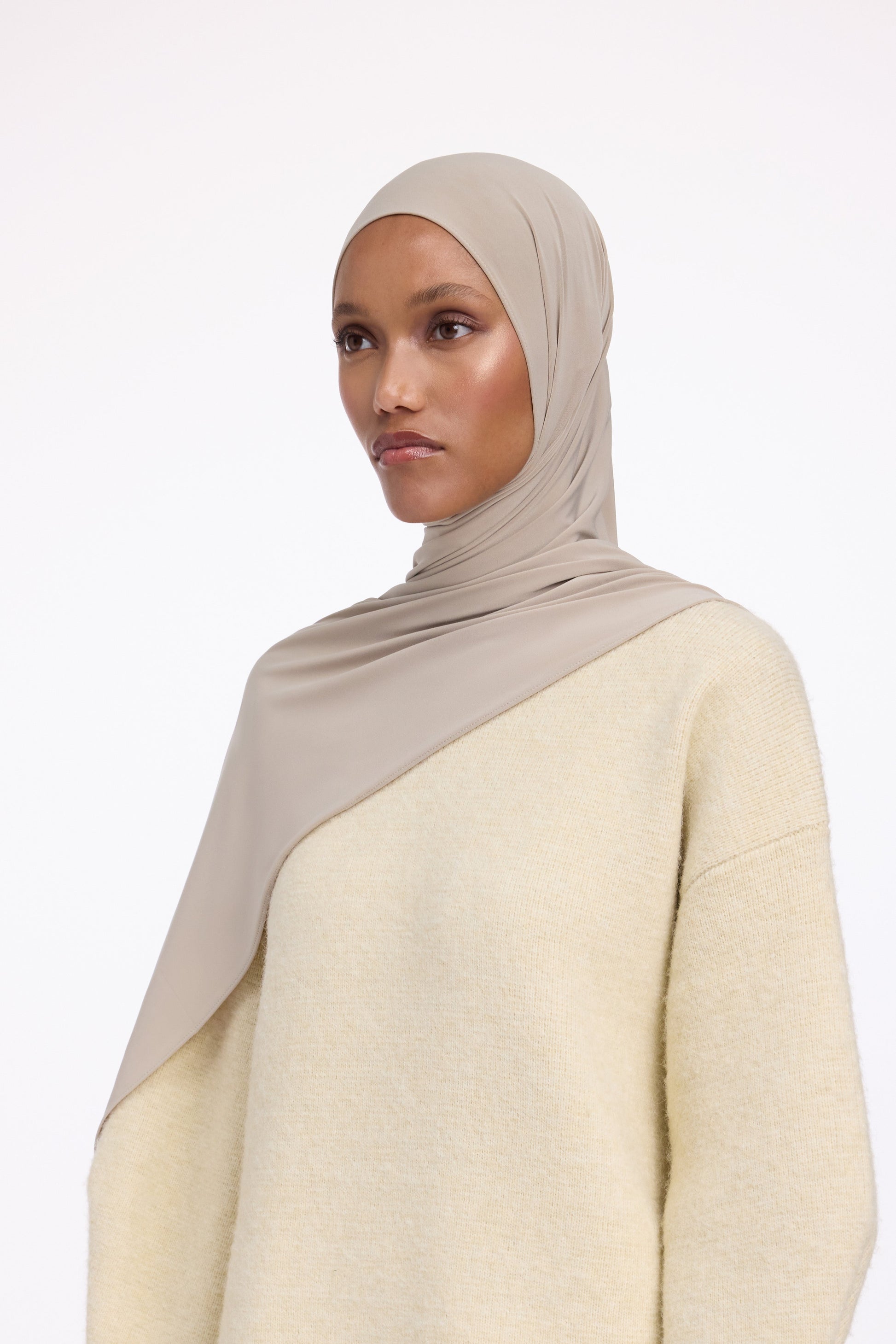 Écharpe en jersey haut de gamme | Vison