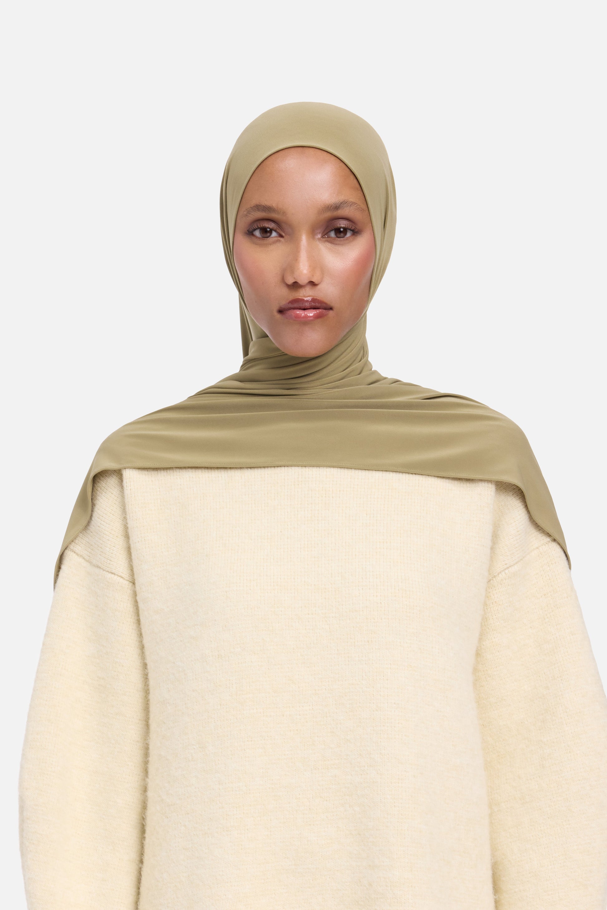 Écharpe en jersey haut de gamme | Vert fumé