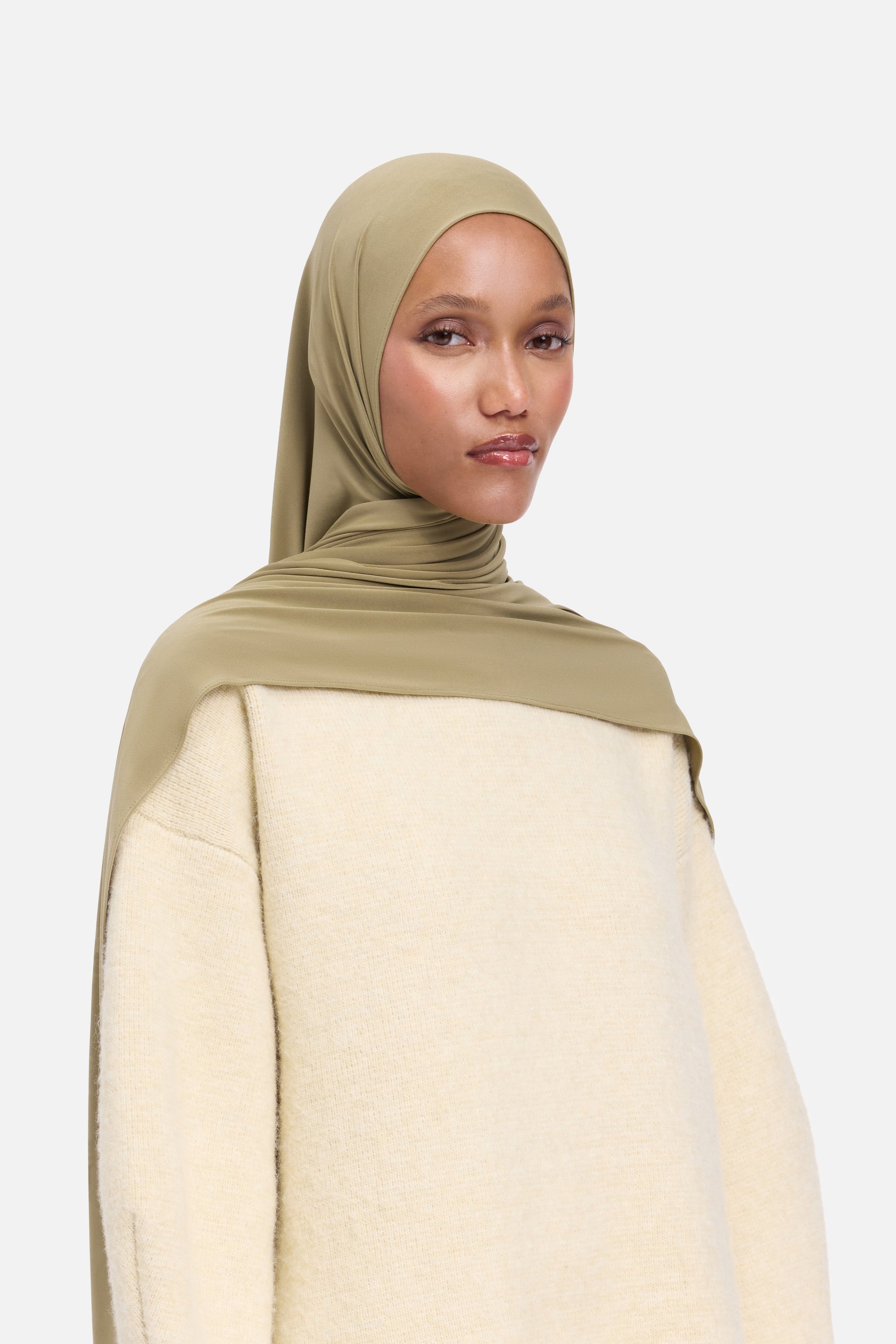 Écharpe en jersey haut de gamme | Vert fumé