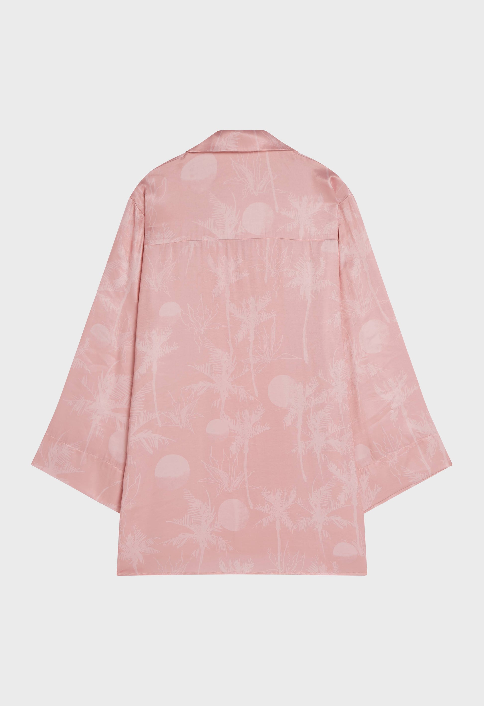 Chemise imprimée | Poussière de rose à imprimé palmier