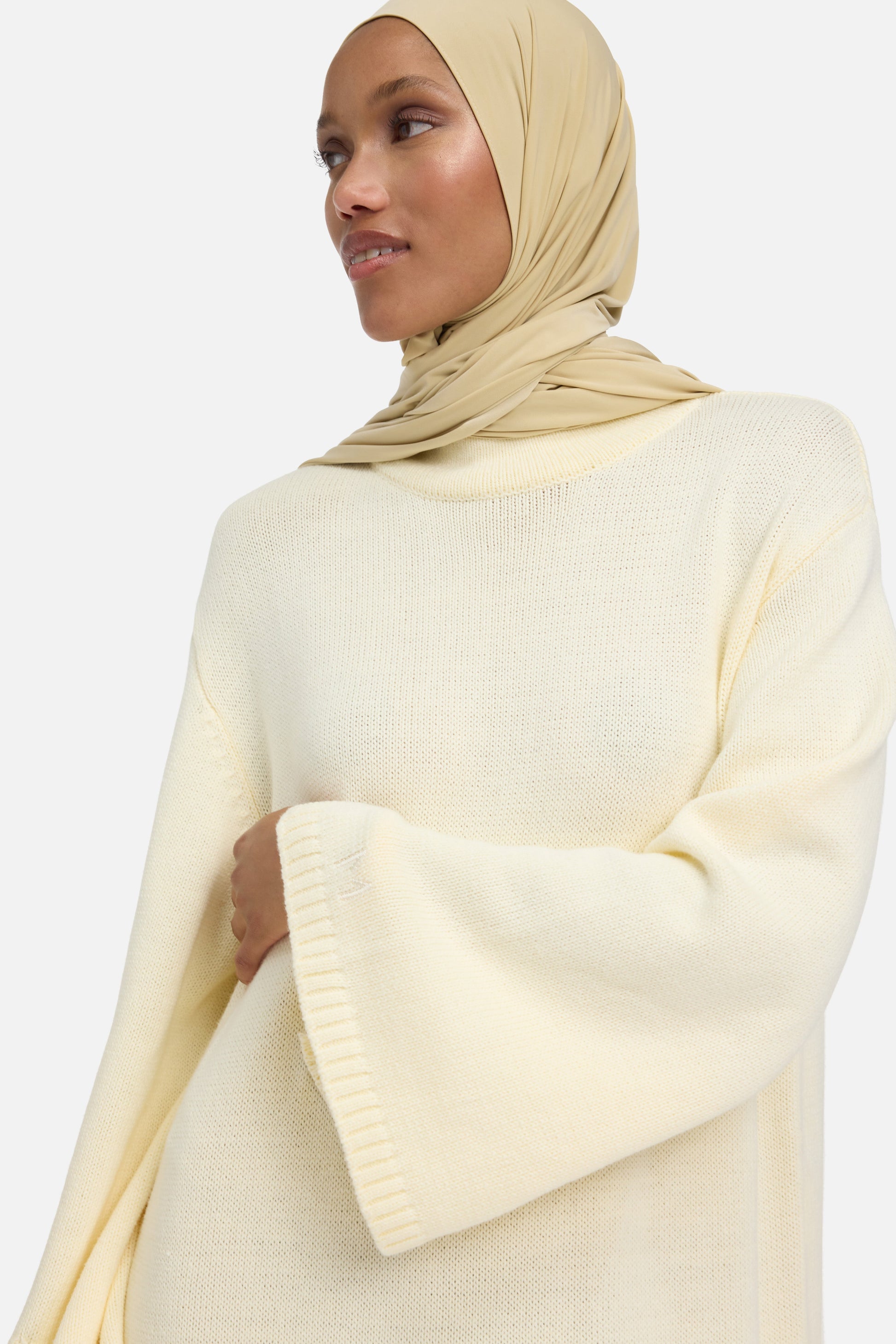 Robe en tricot côtelé | Porcelaine