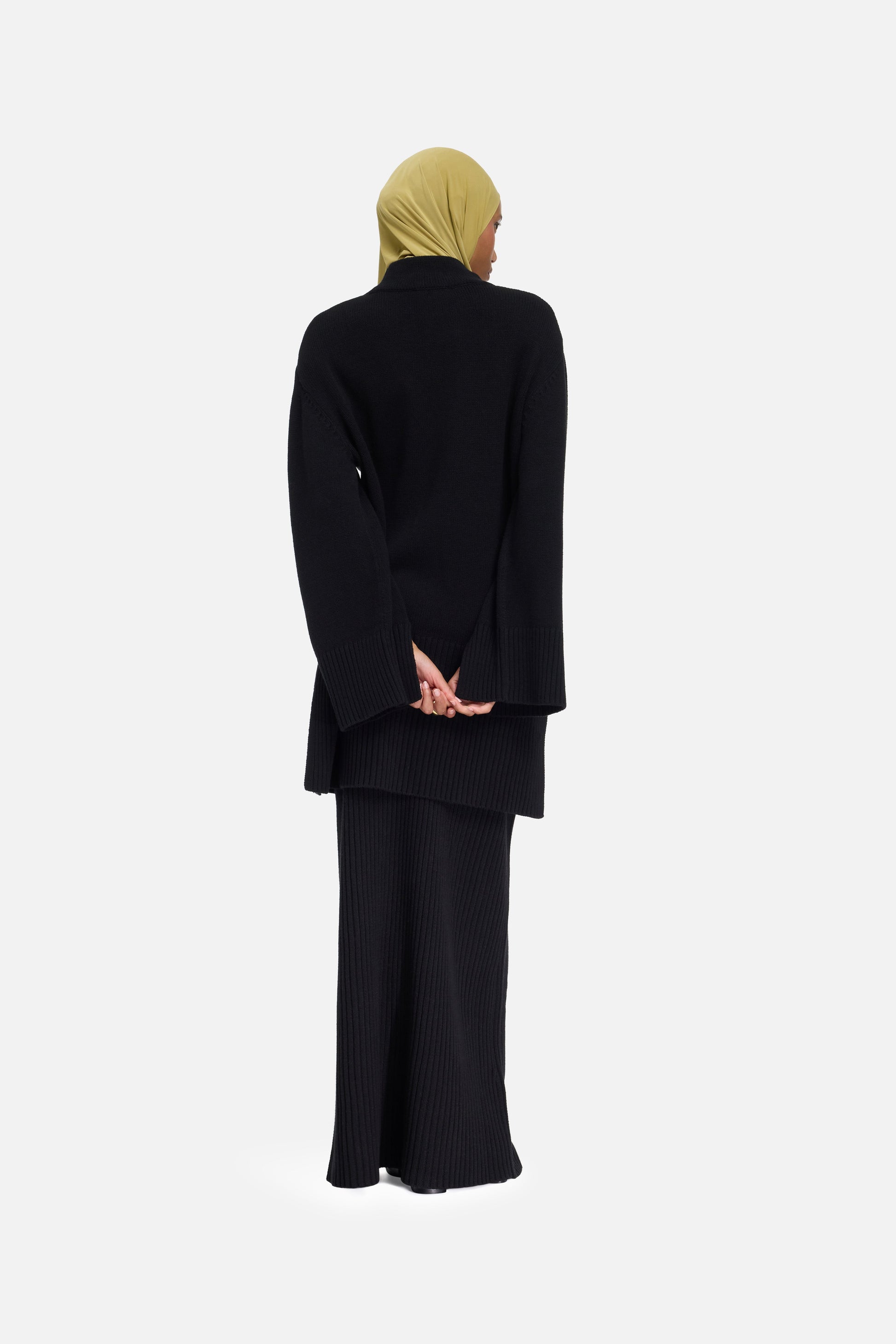 Pull en tricot côtelé | Noir