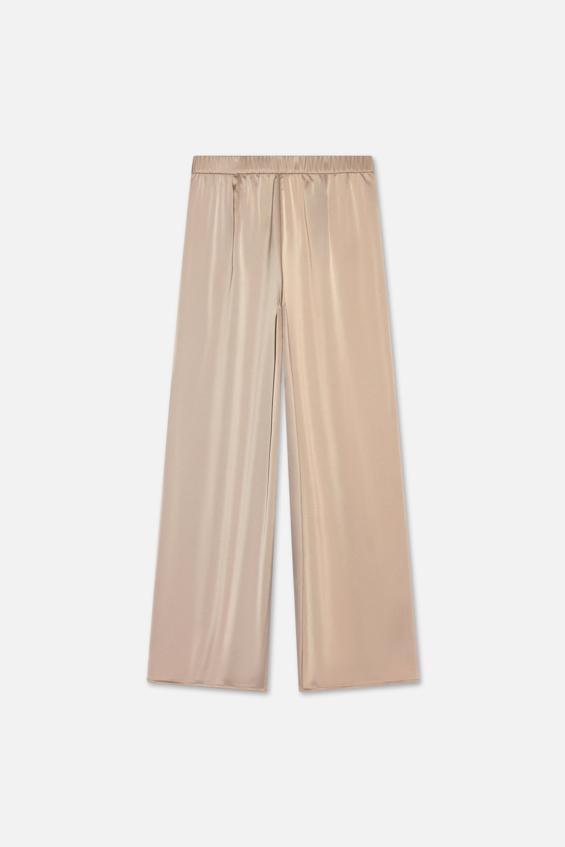 Pantalon plissé en satin | Kaki