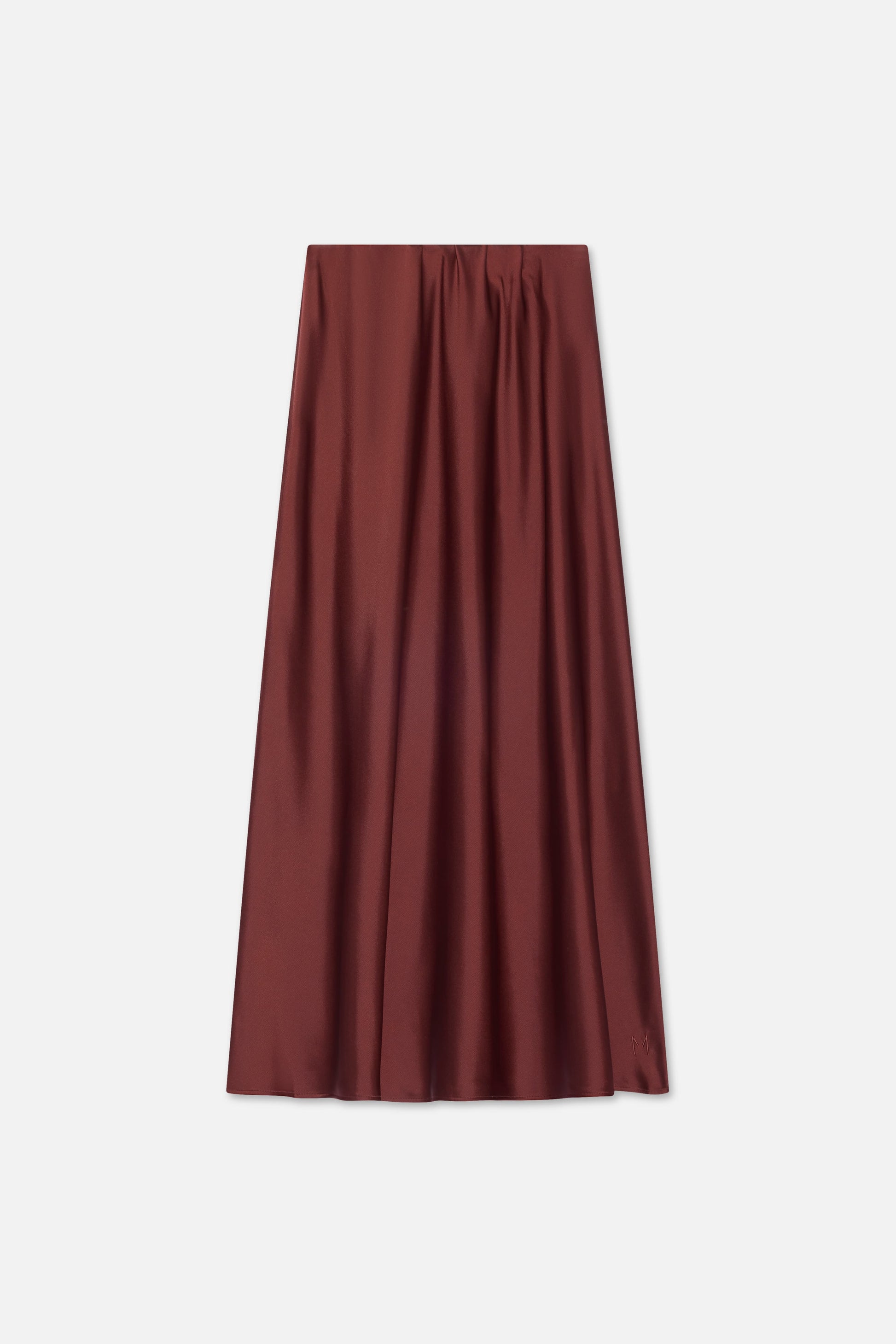 Jupe en satin | Cerise noire