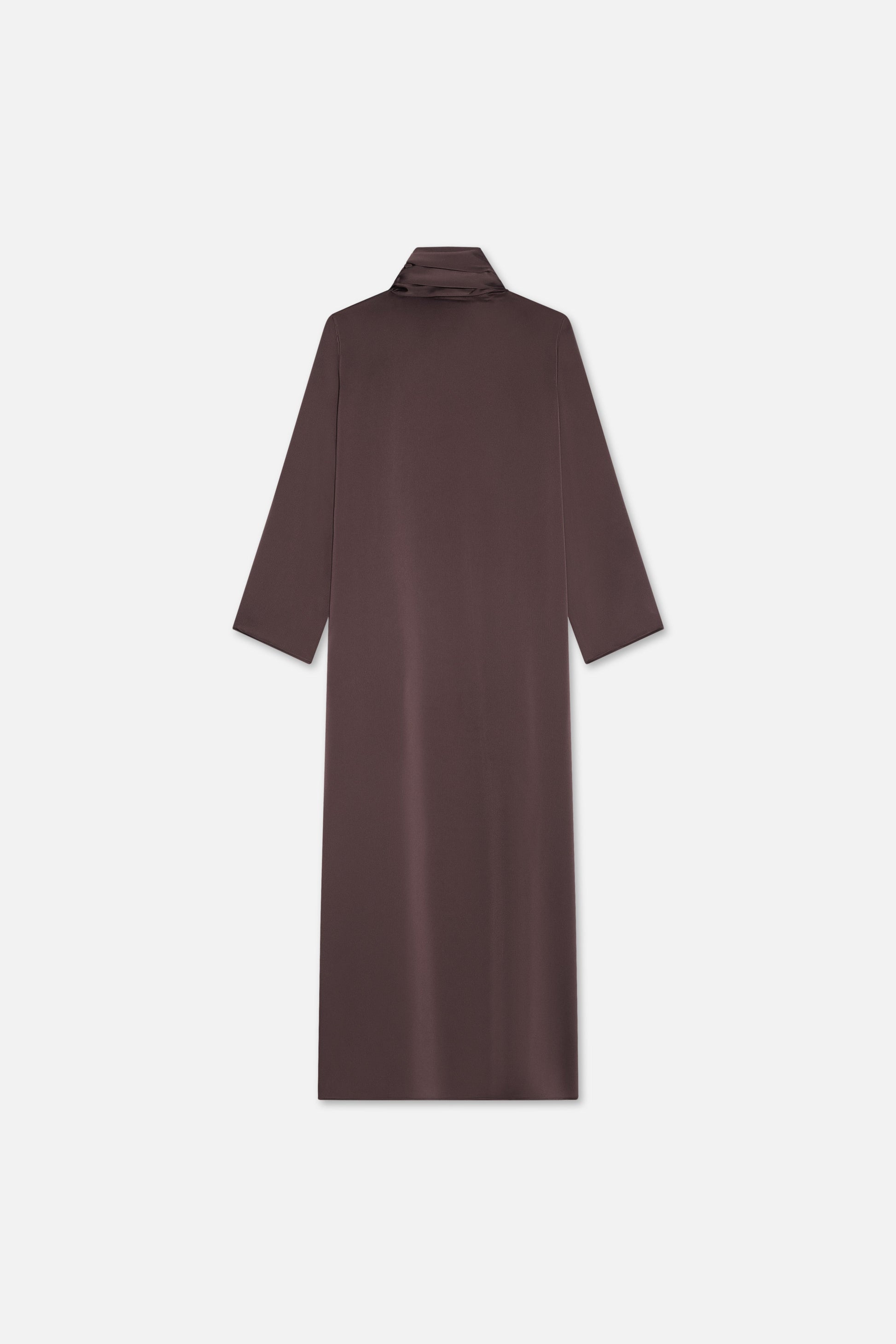 Robe châle | Marron foncé