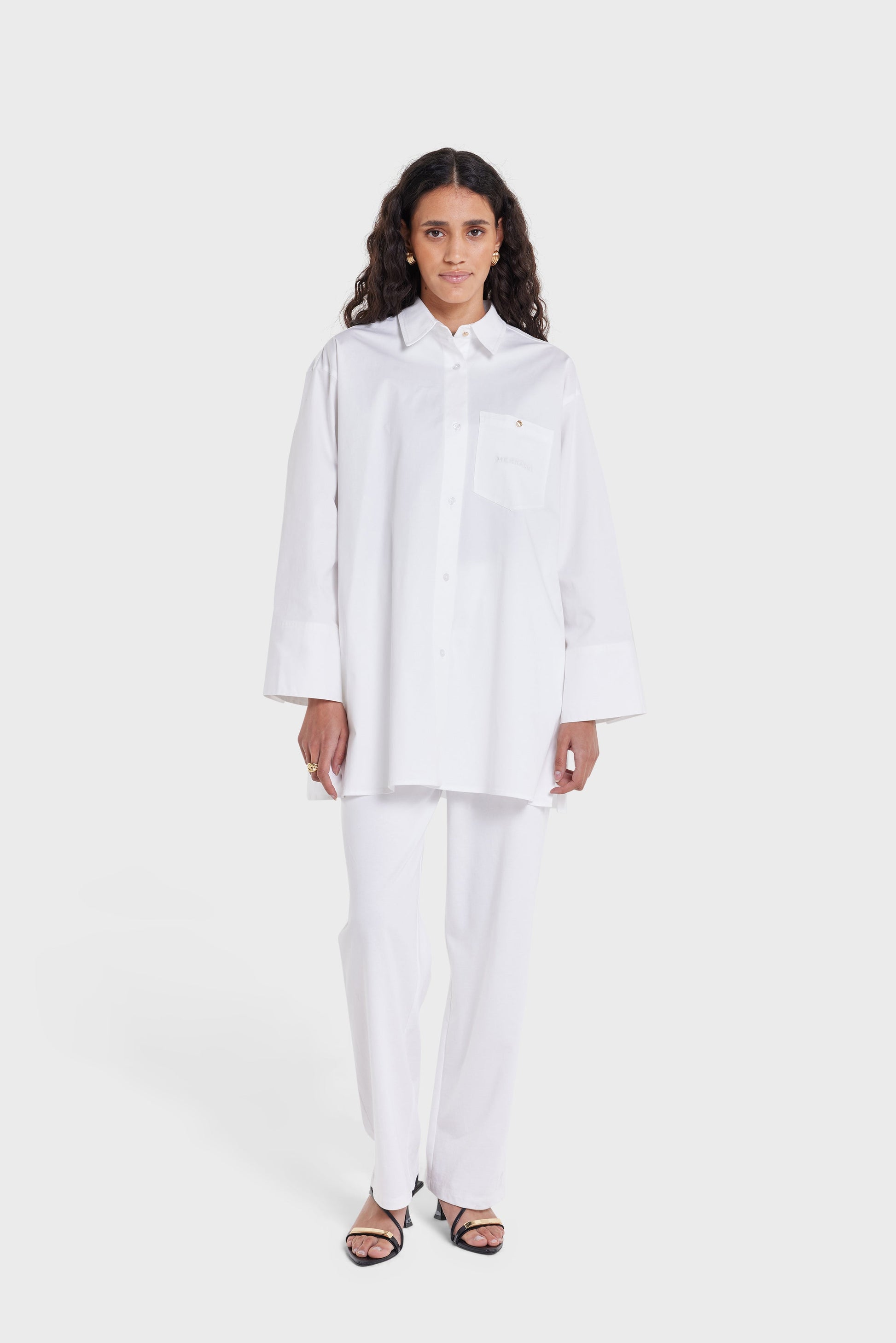 Chemise en popeline | Blanc