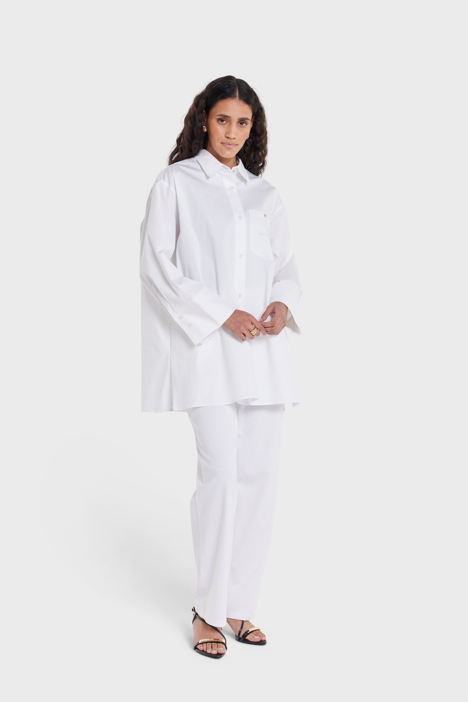 Chemise en popeline | Blanc
