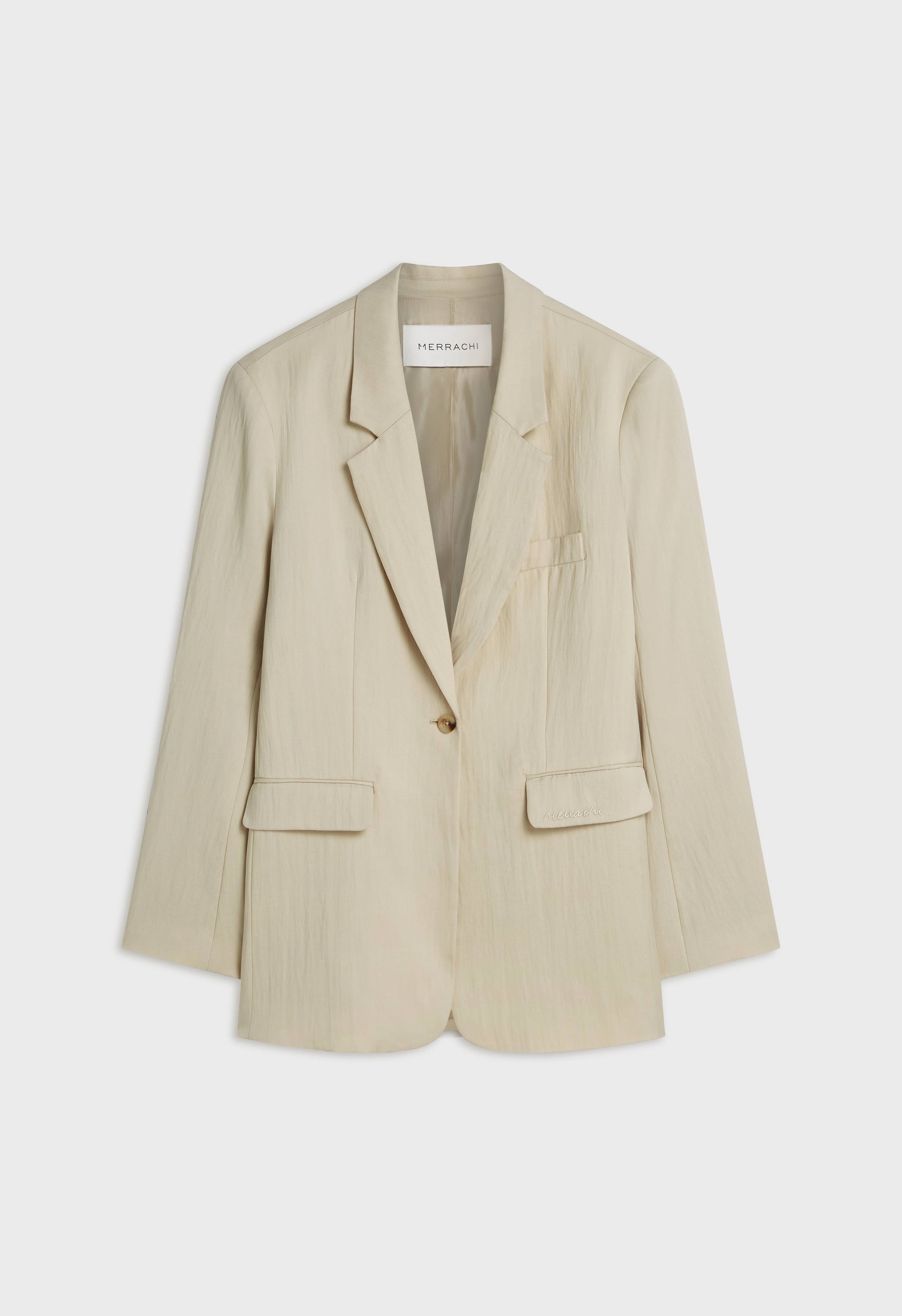 Blazer coupe carrée | Sable