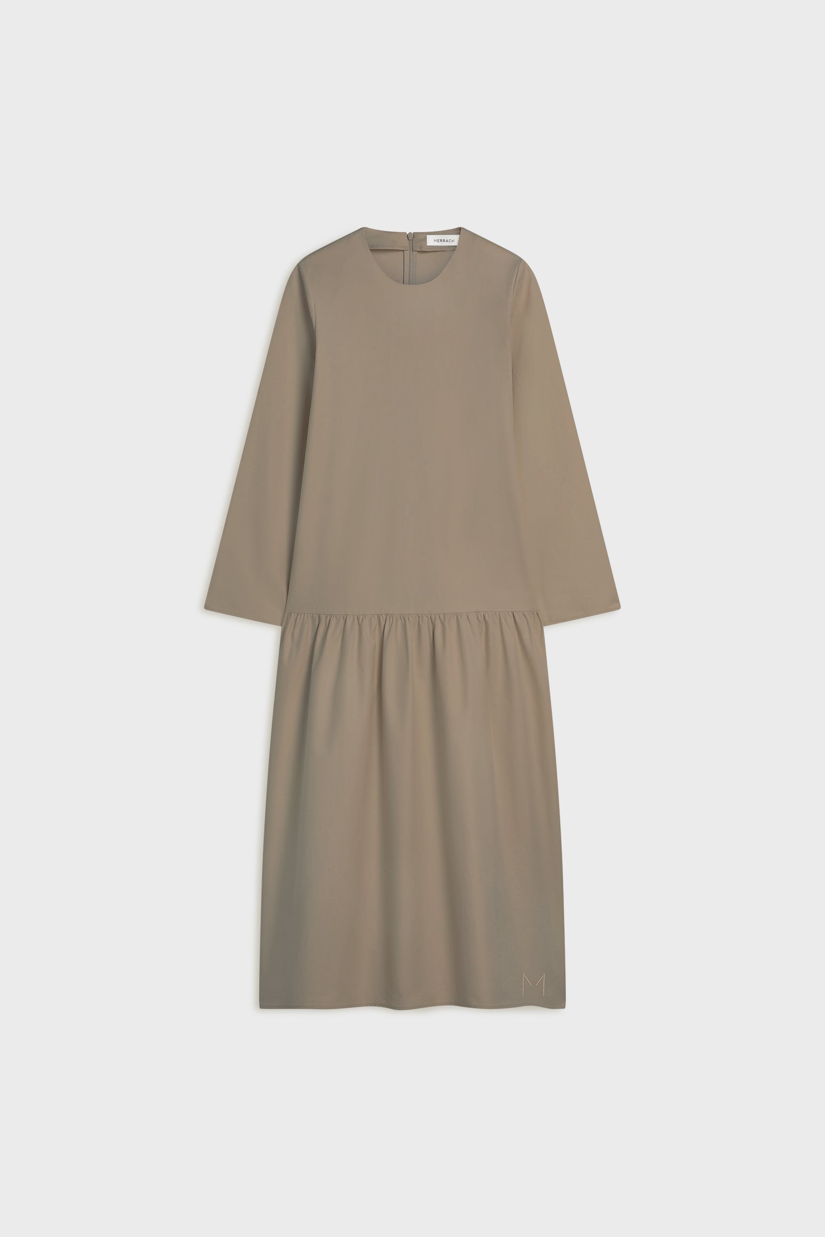Robe taille basse | Taupe