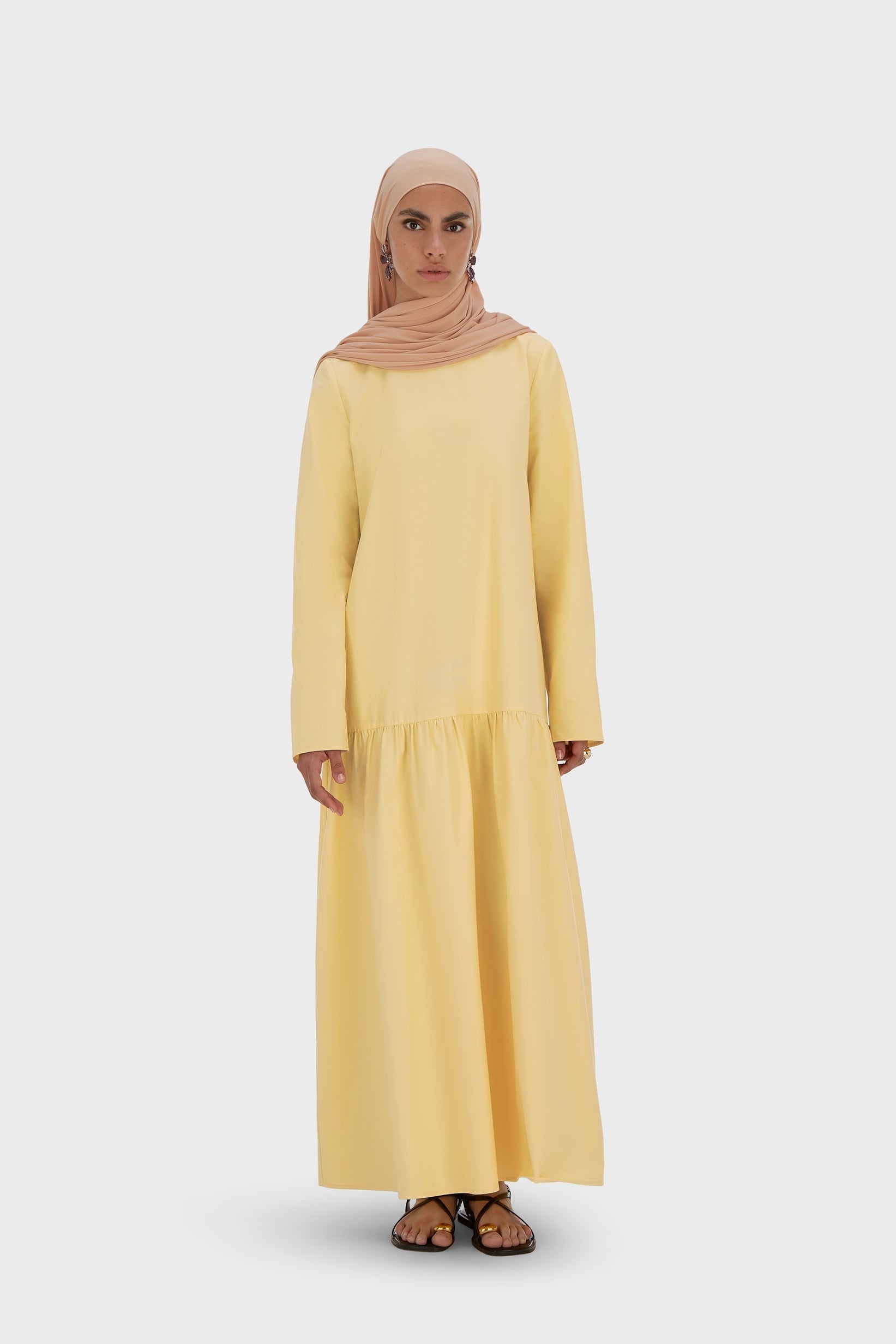 Robe taille basse | Jaune coucher de soleil