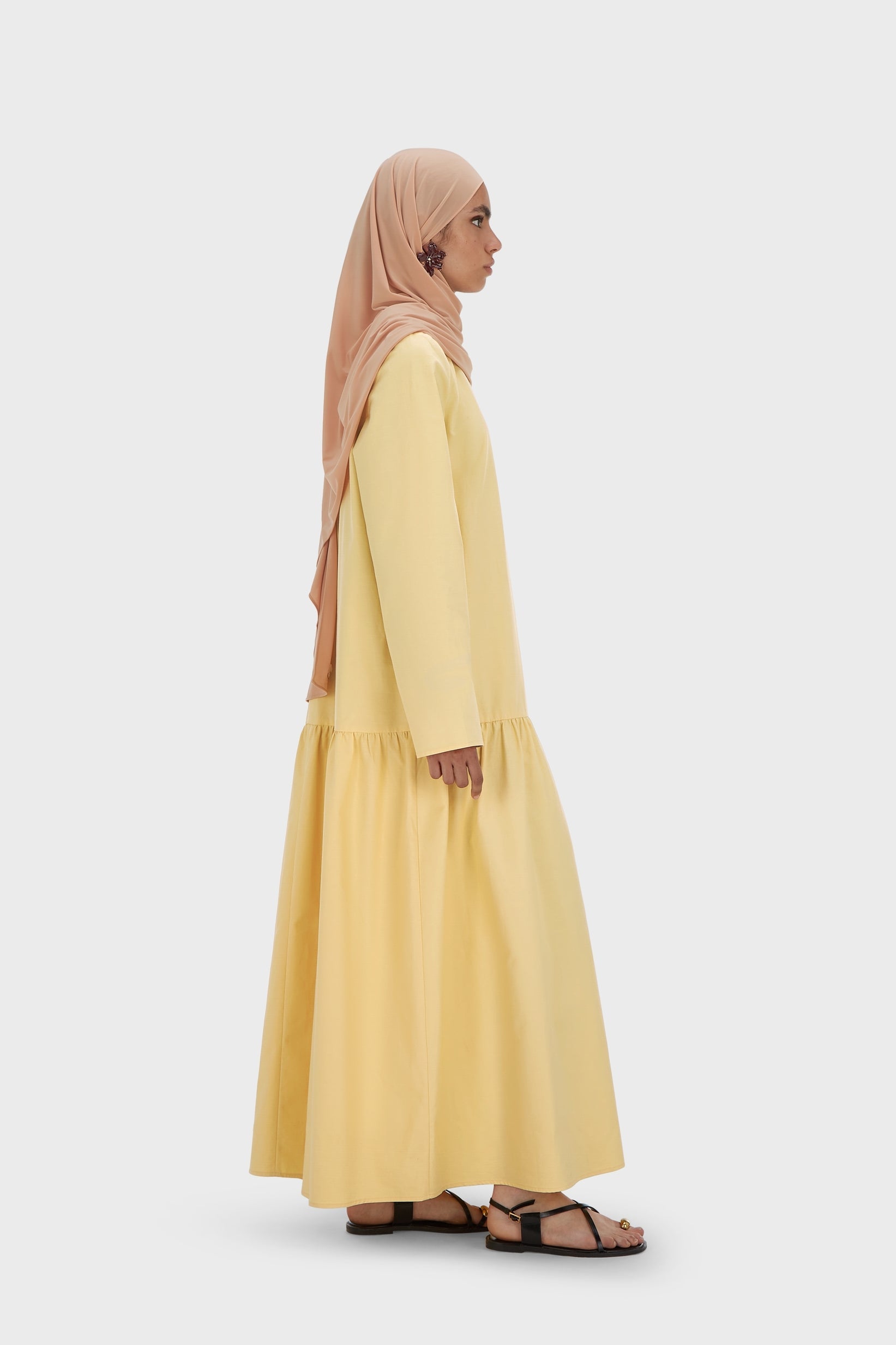 Robe taille basse | Jaune coucher de soleil