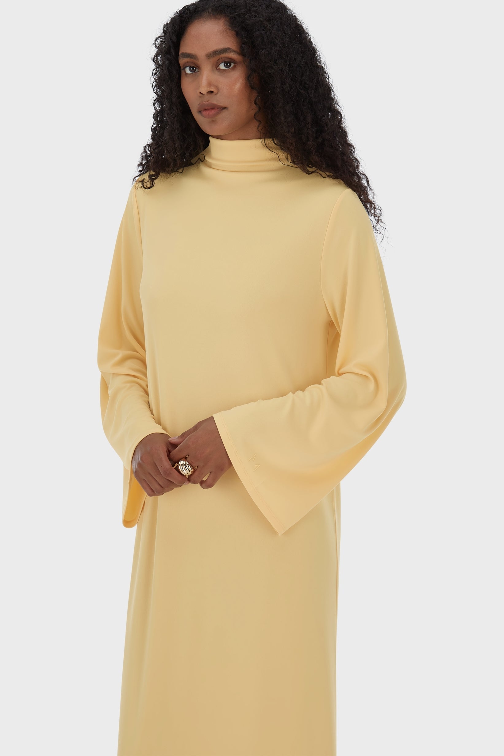Robe En Jersey Essentielle Régulier | Jaune coucher de soleil