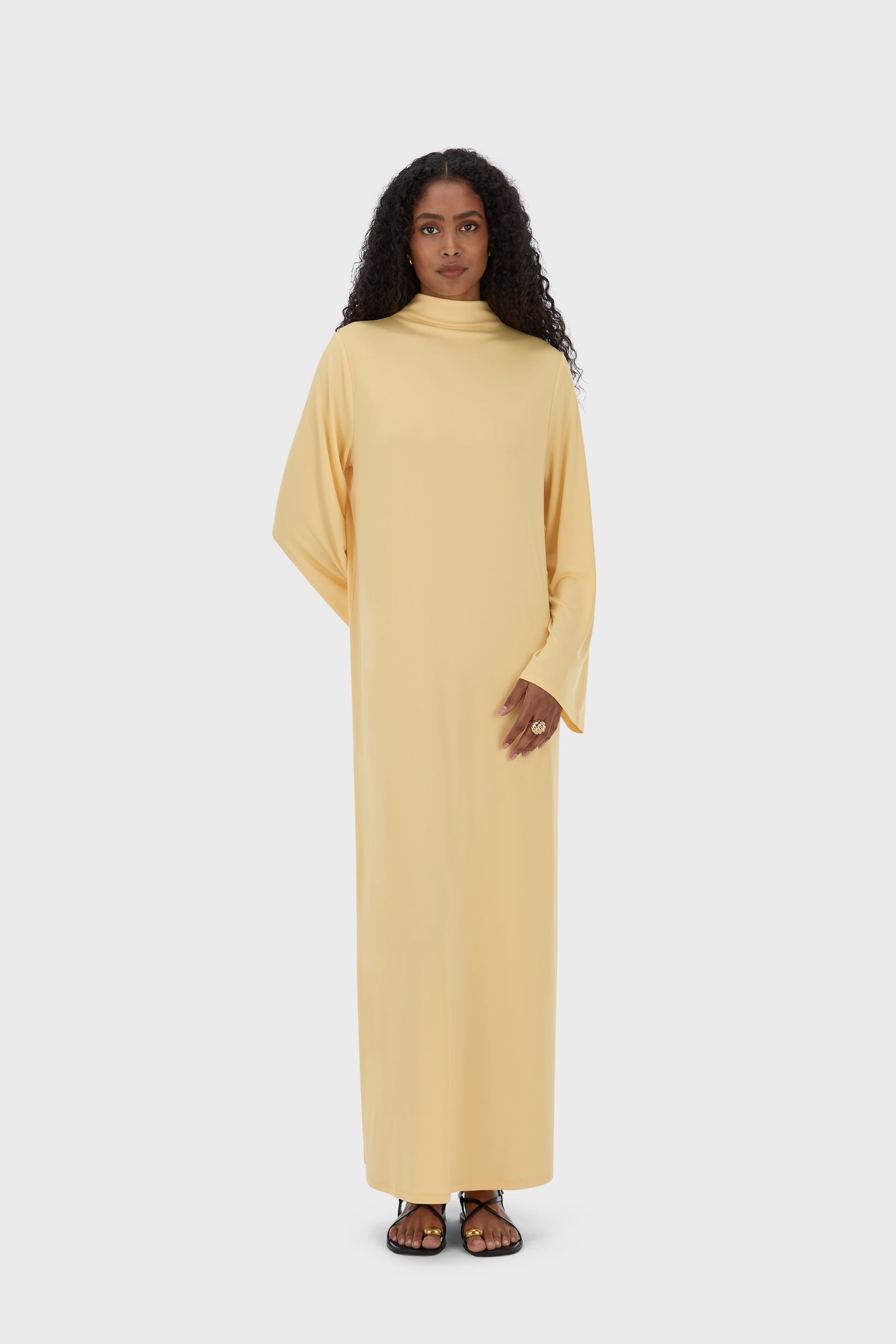 Robe En Jersey Essentielle Régulier | Jaune coucher de soleil