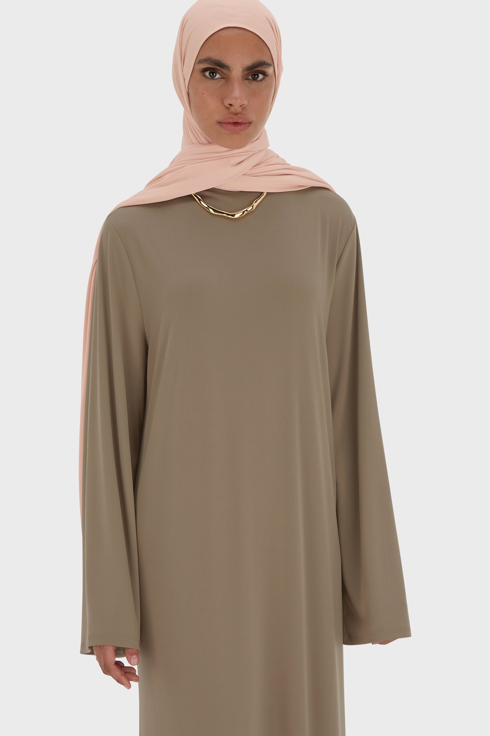 Robe En Jersey Essentielle Régulier | Taupe