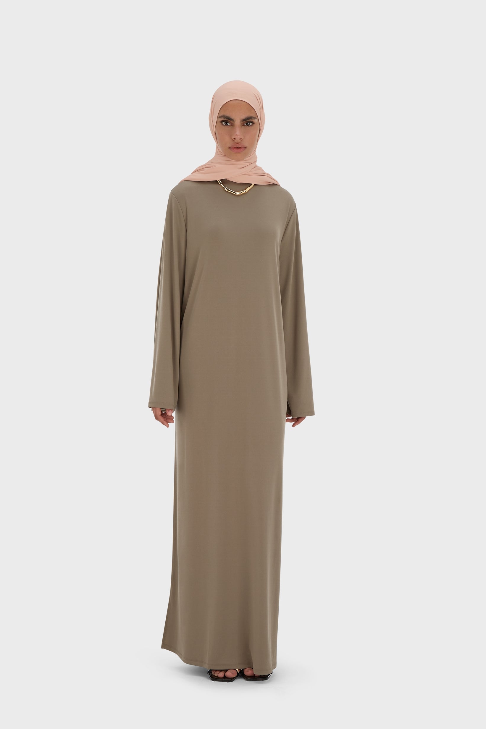 Robe En Jersey Essentielle Régulier | Taupe