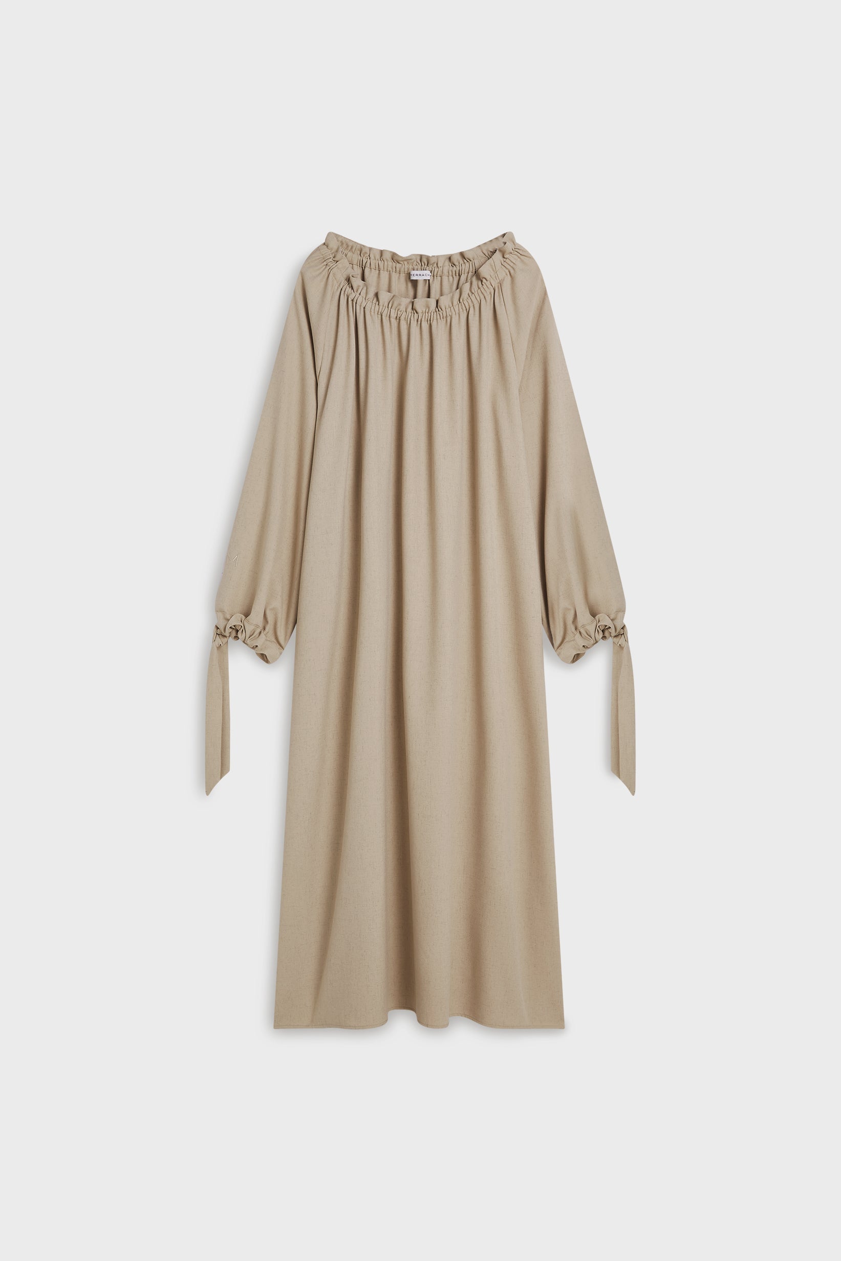 Robe à col froncé | Poivre Blanc