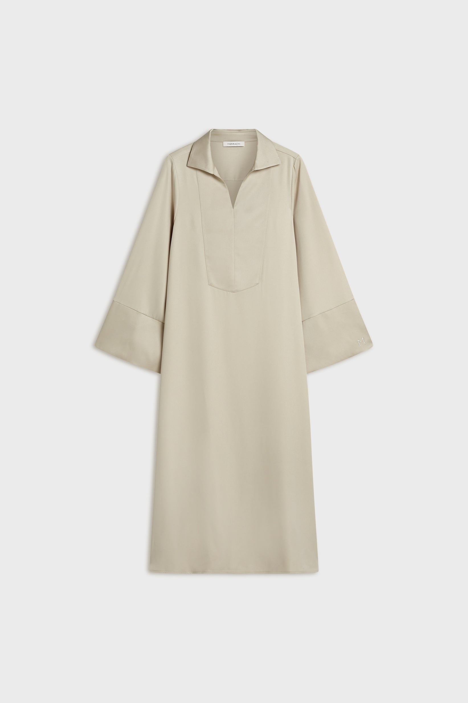 Robe Caftan Régulière | Gris mousse