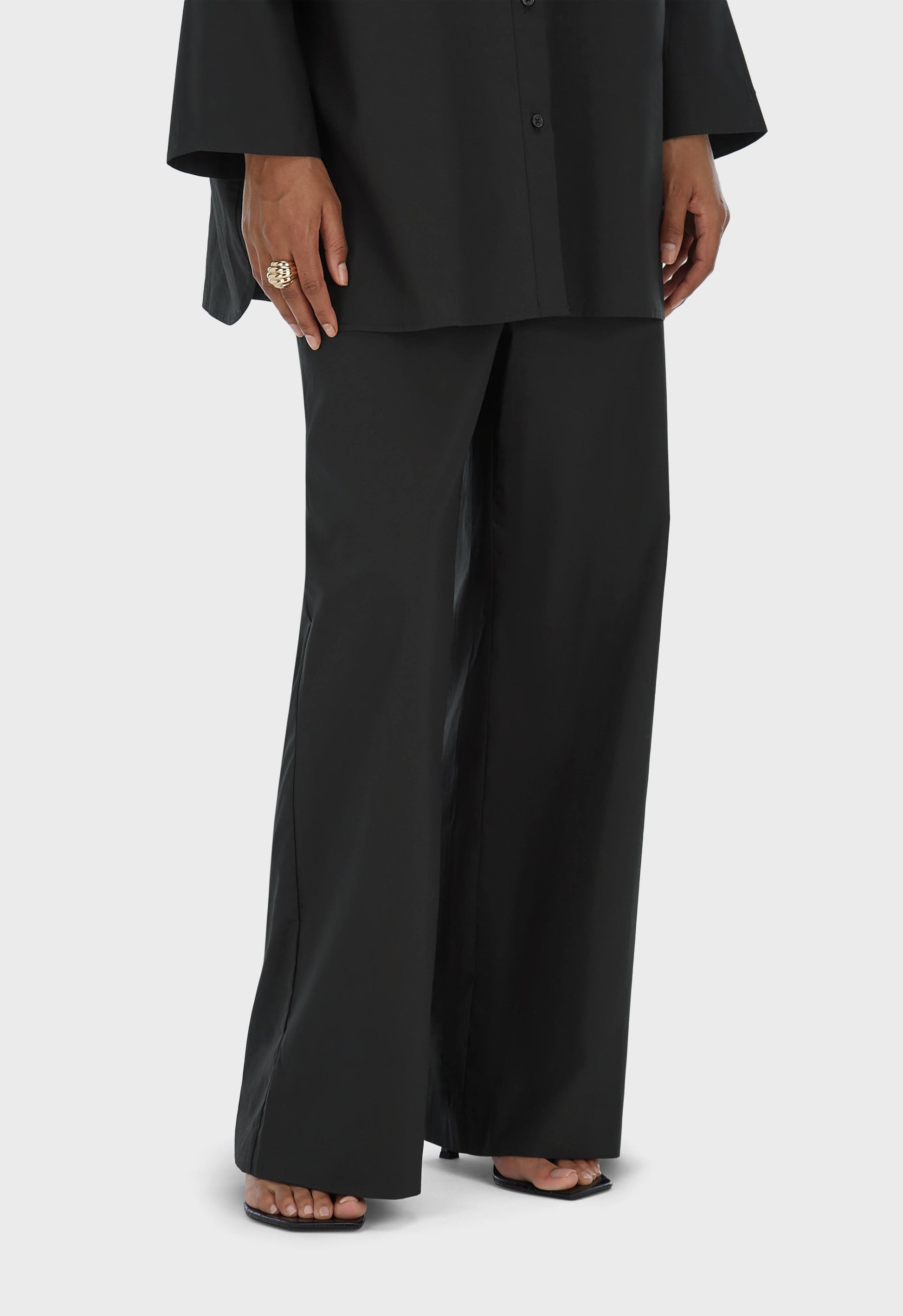 Pantalon en popeline | Noir