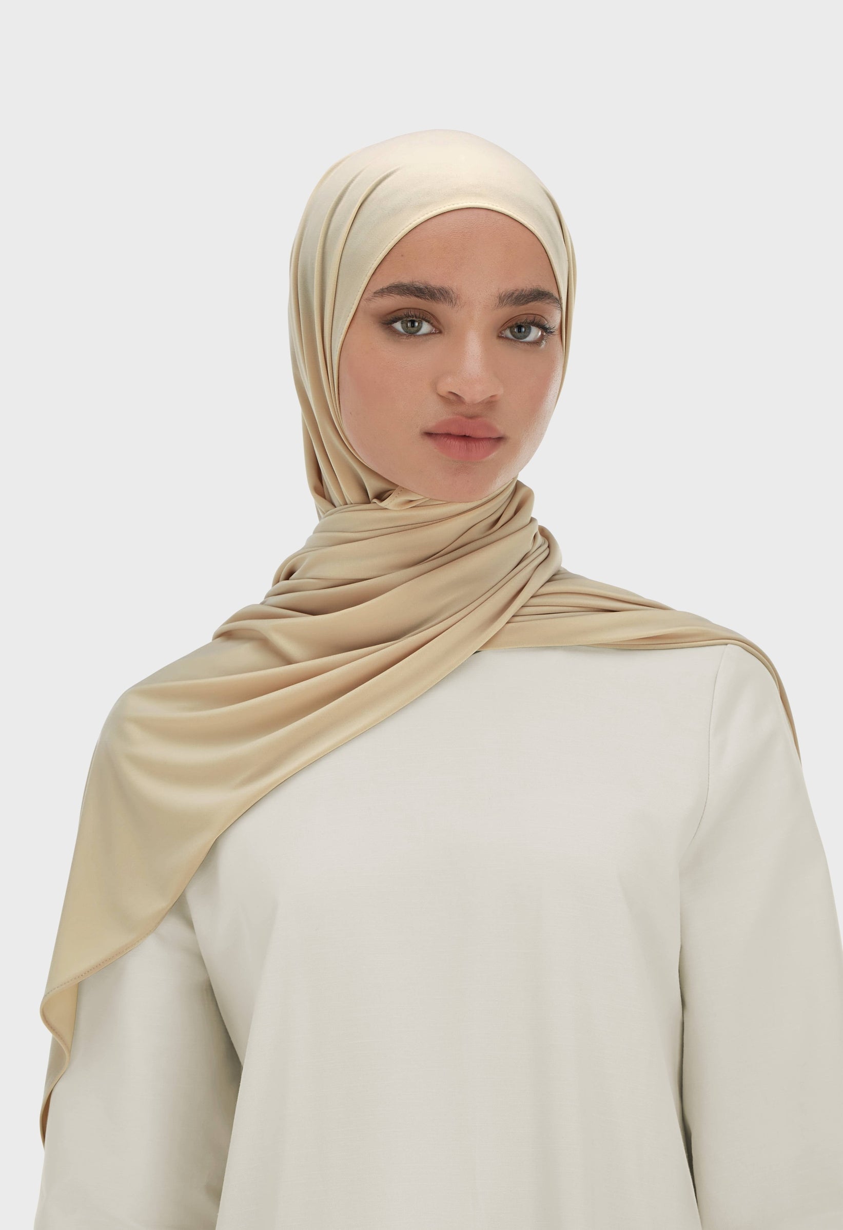 Écharpe en jersey haut de gamme | Riz brun